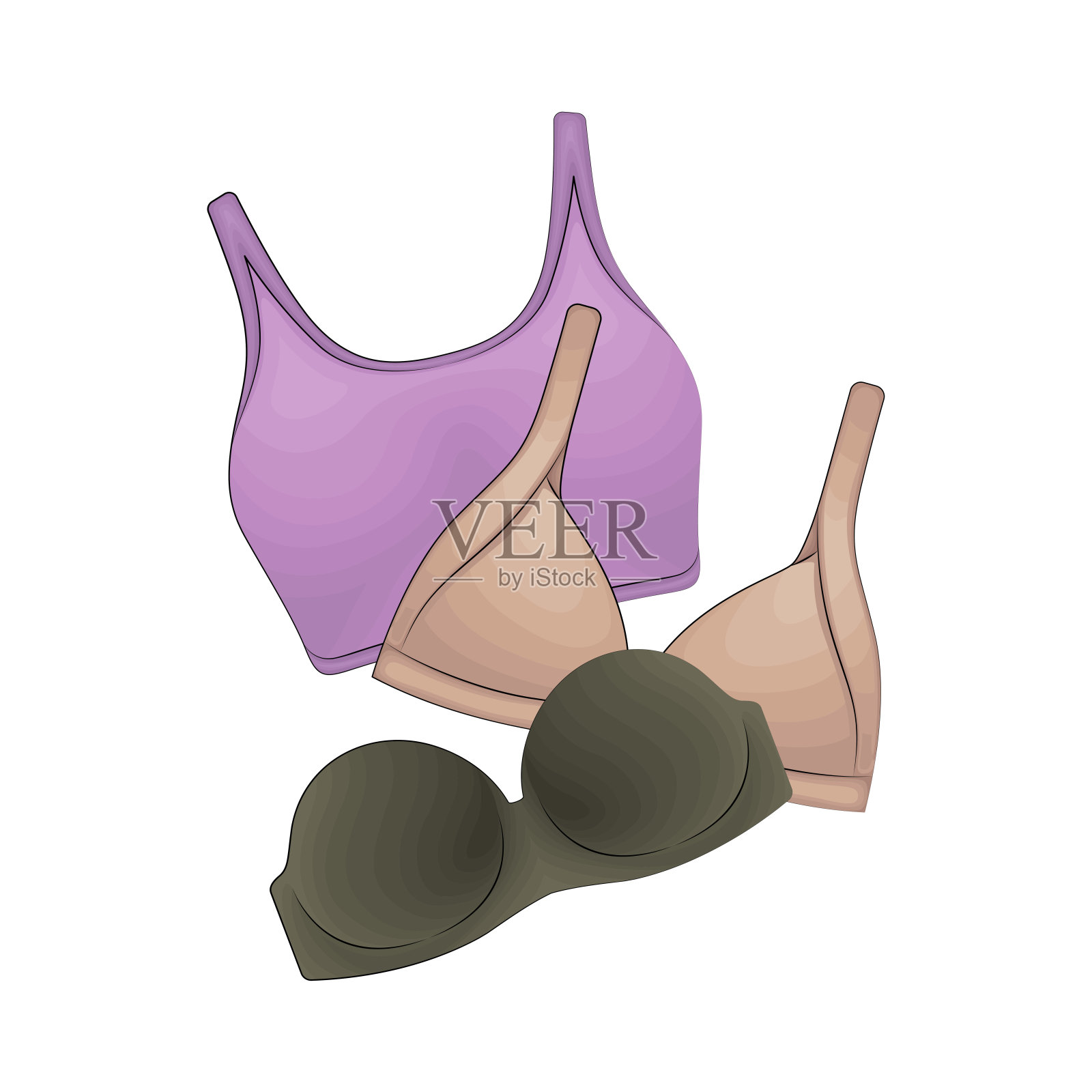 内衣插画图片素材