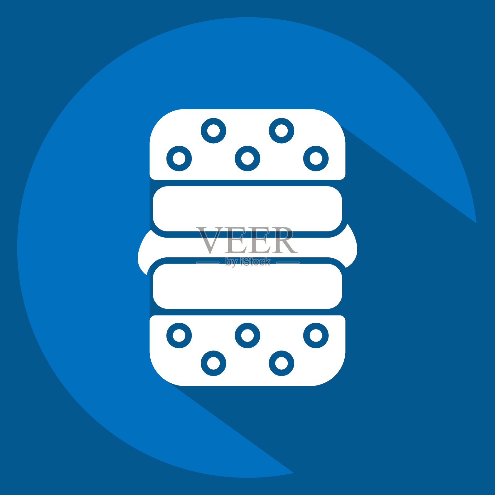 Icon素食汉堡。与素食主义符号有关。长影式。简单的设计可编辑。简单的说明插画图片素材