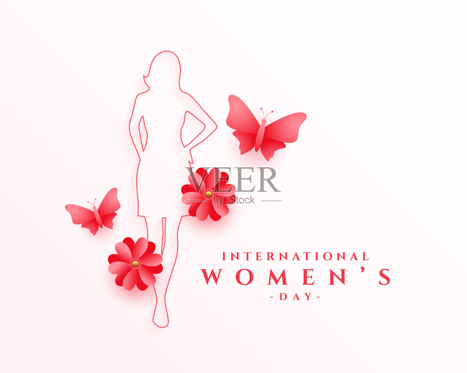 装饰妇女节快乐贺卡设计插画图片素材