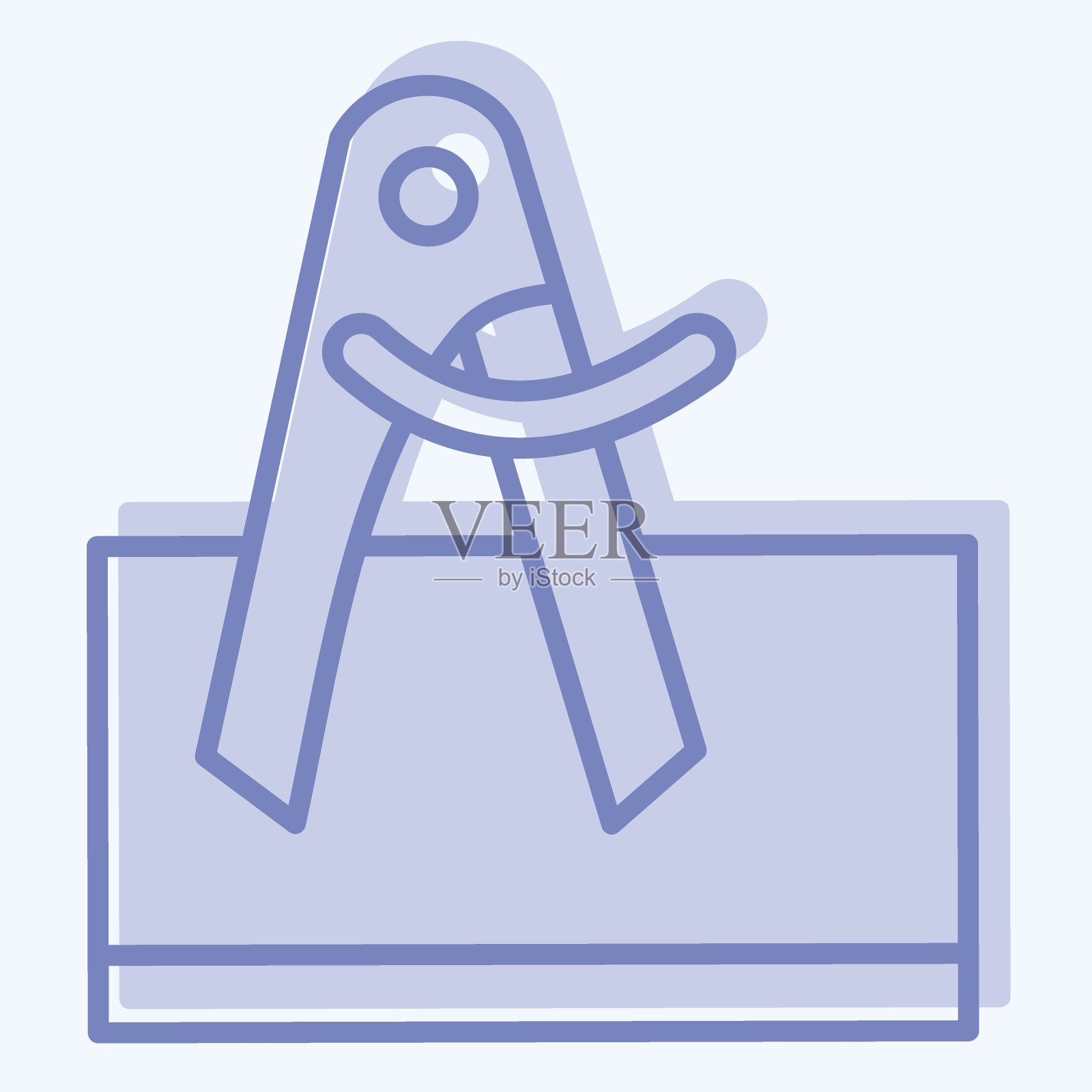 图标翼罗盘。与Shoemaker符号有关。双音风格。简单的设计可编辑。简单的说明插画图片素材