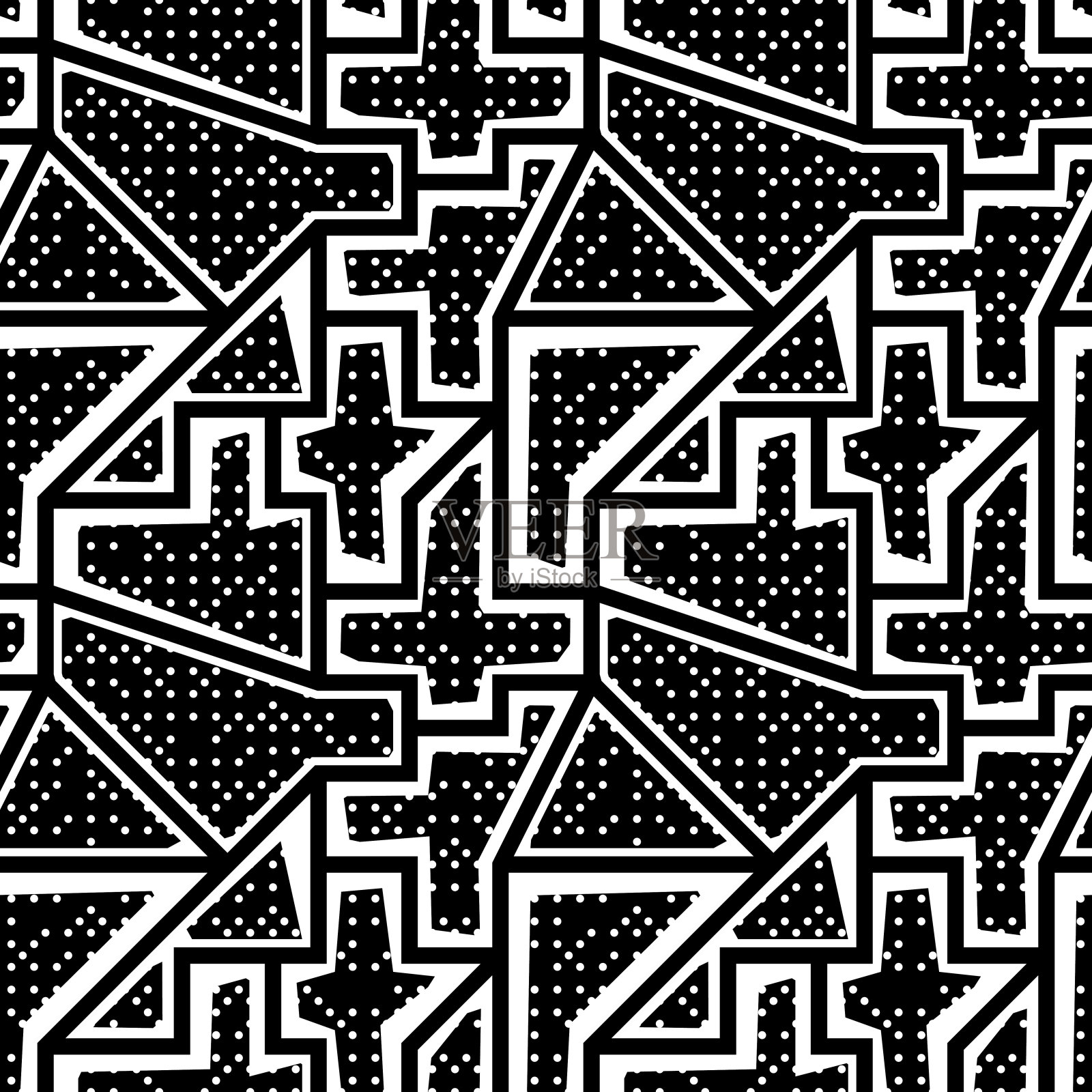 无缝模式。图形、线条、圆圈装饰。民间壁纸。多边形，三角形，圆形背景。刺绣的背景。部落的主题。民族马赛克。数码纸，纺织印花，抽象插画图片素材