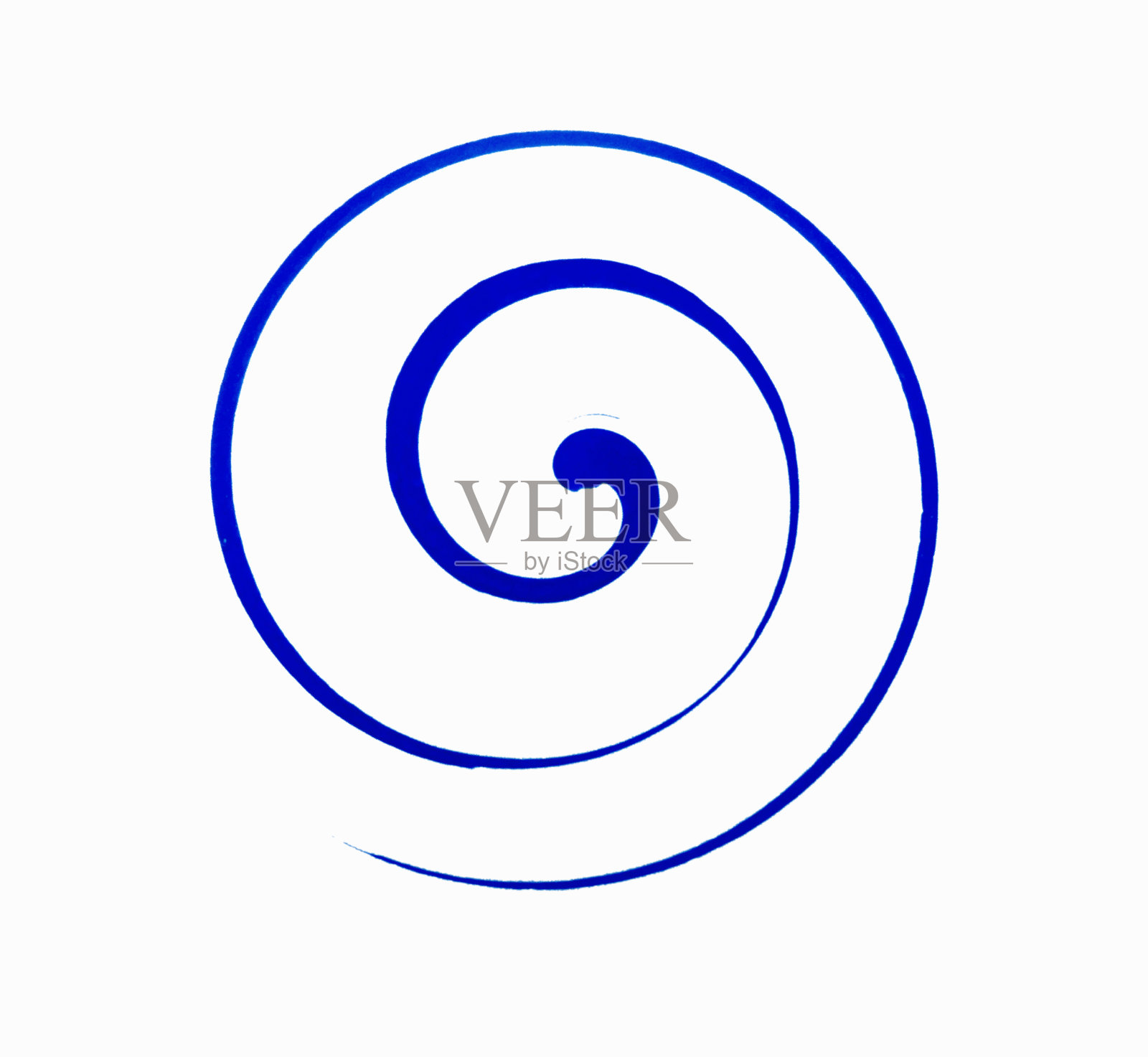 蓝色螺旋画在一个旋转的鸡蛋上照片摄影图片