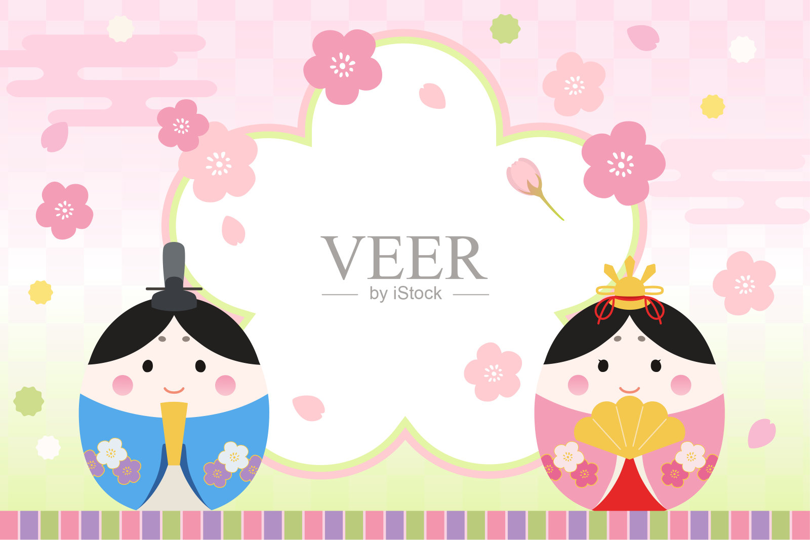 可爱的女儿节插画图片素材