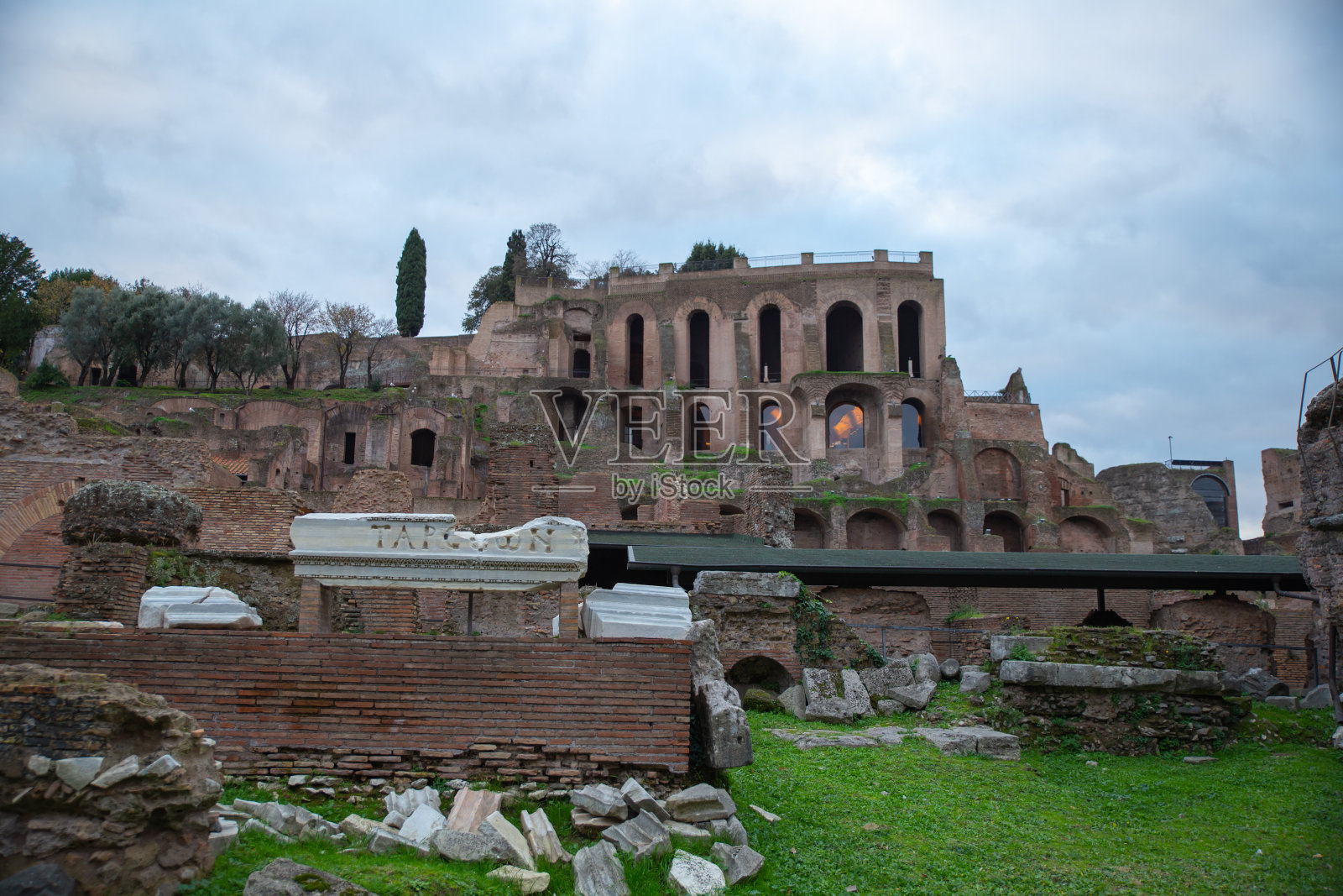 意大利罗马的罗马广场遗址照片摄影图片