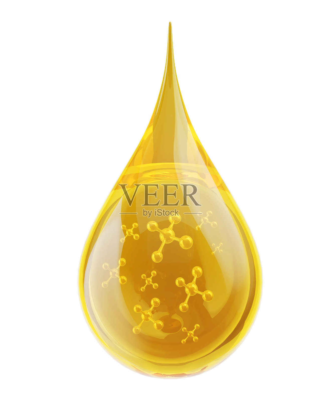 精华油化妆品精华分离在白色的背景。三维演示照片摄影图片