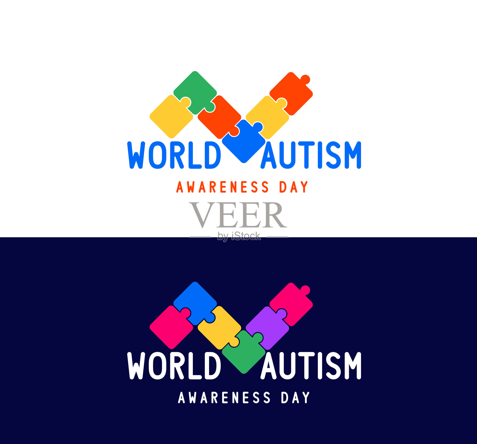 世界自闭症日背景：2024年4月2日世界自闭症意识日背景。世界自闭症日背景设计。用于banner、社交媒体、医疗海报、背景、徽章、宣传册的模板插画图片素材