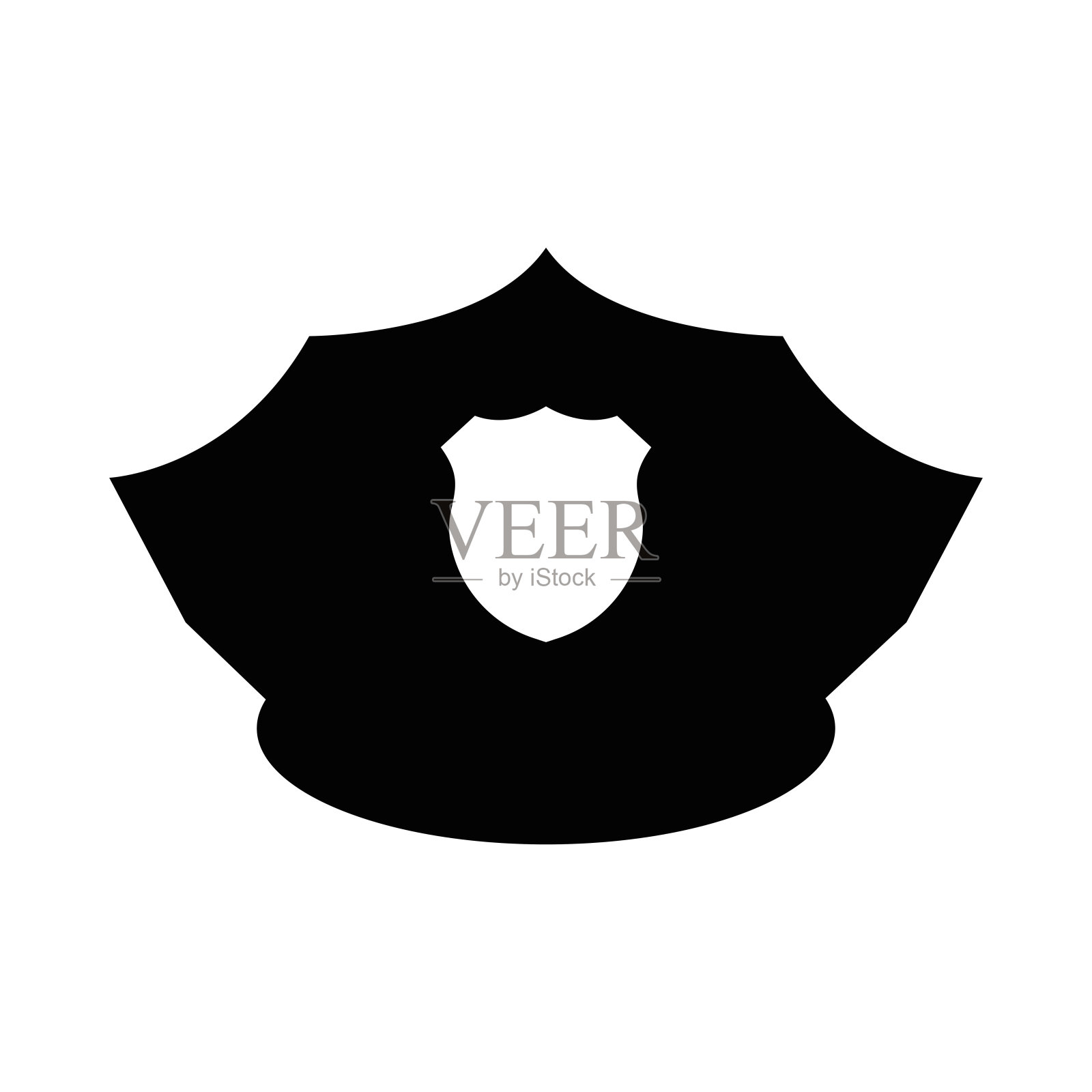 警察轮廓插画图片素材