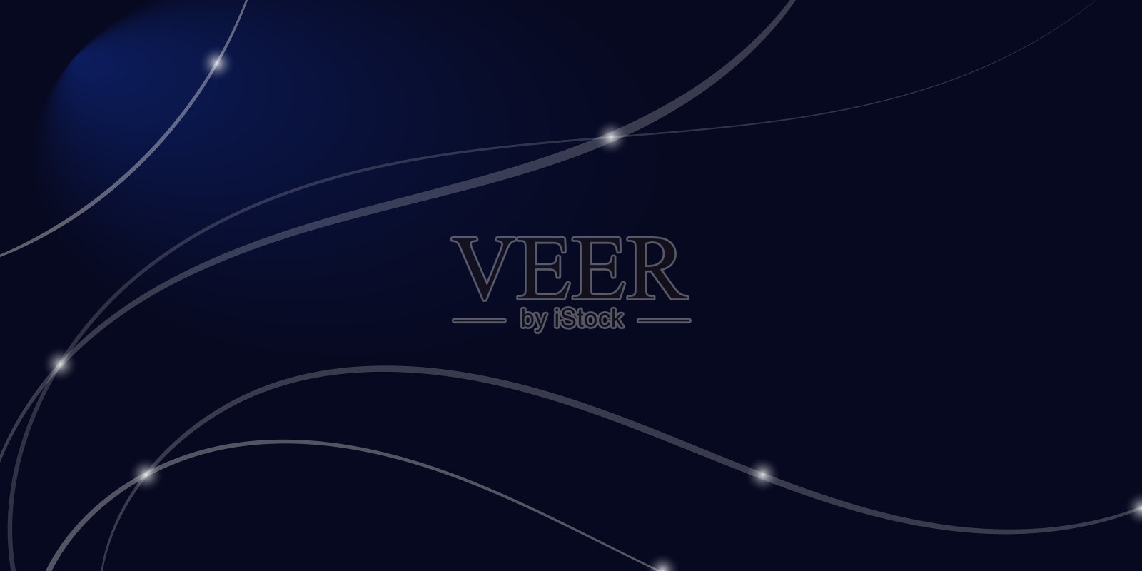 在渐变的蓝色背景上抽象的白线插画图片素材