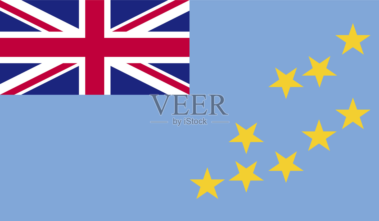 图瓦卢国旗矢量设计股票插图插画图片素材