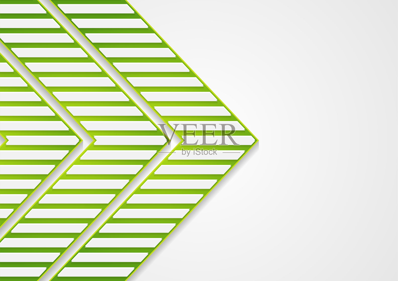 绿色和白色的纸箭头抽象的技术概念背景插画图片素材