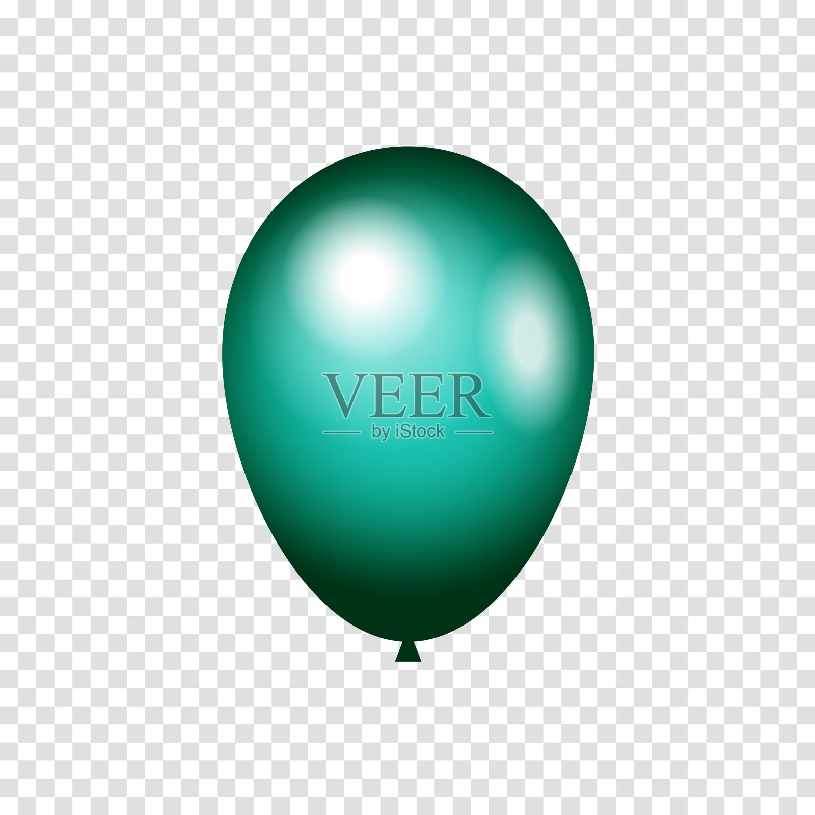 现实气球矢量插图。三维隔离气球插画图片素材