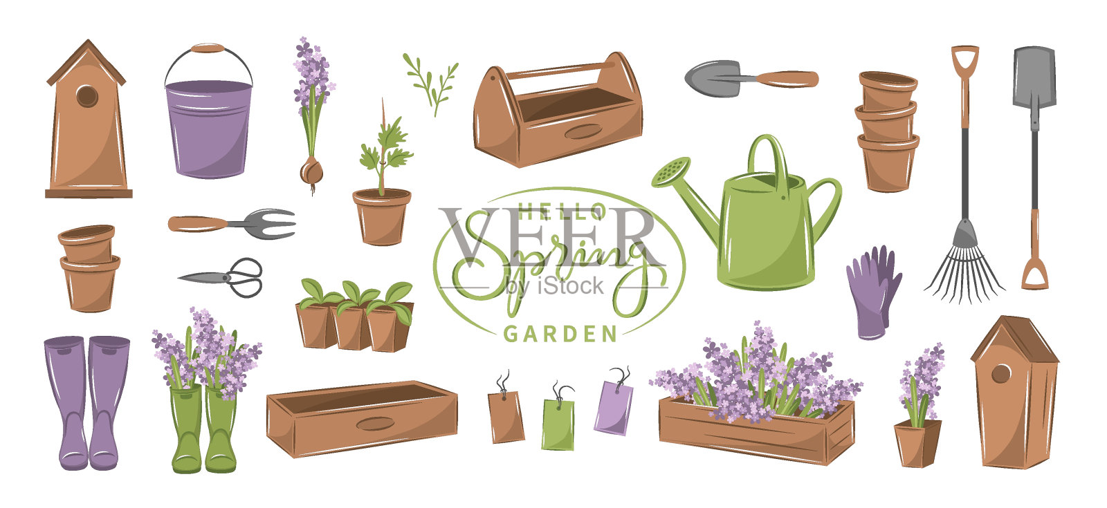 春园01新插画图片素材