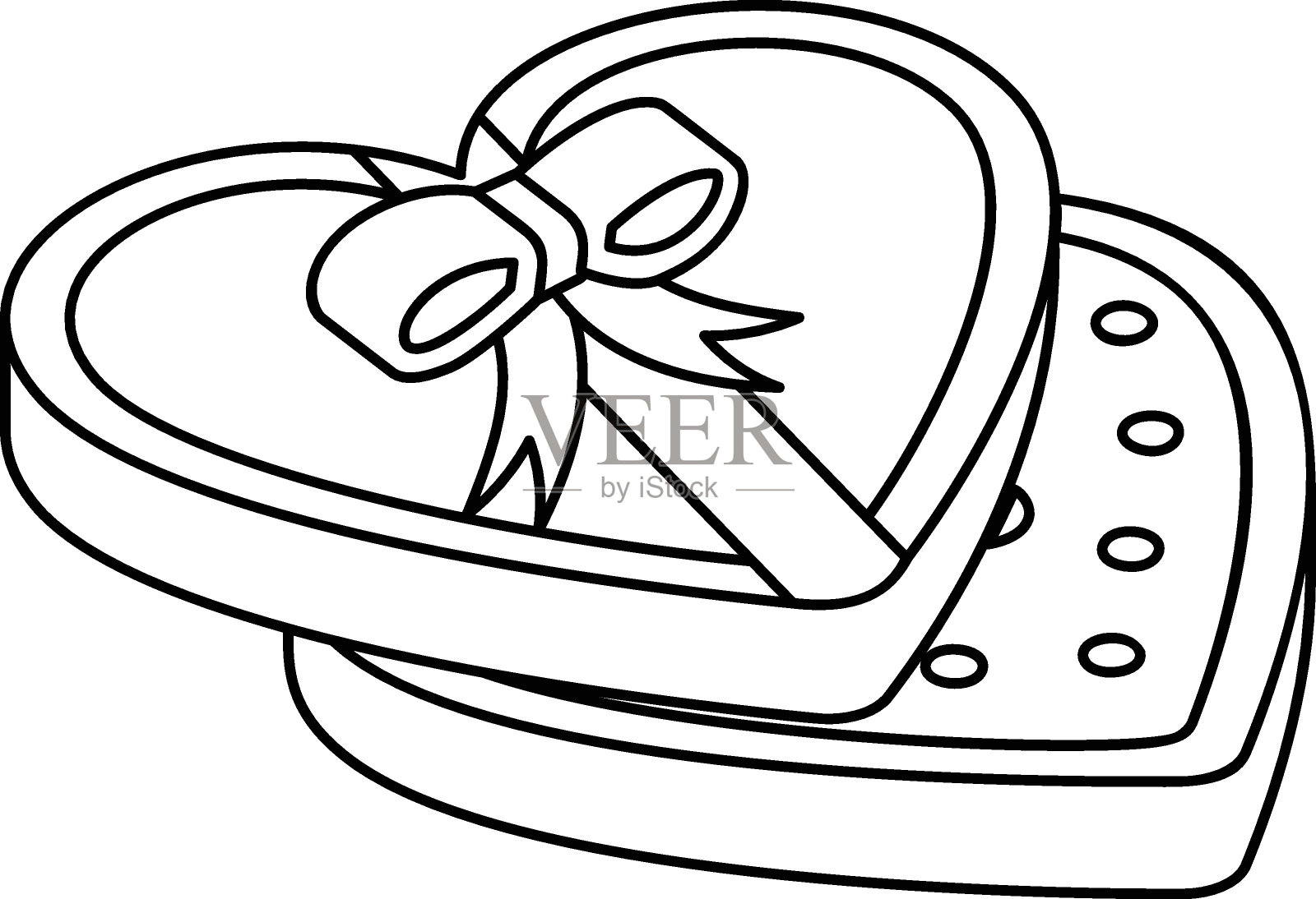 生日活动礼物创意等长概念，情人节巧克力矢量图标设计，心形黄色盒子与弓，迷恋粉碎符号，关系和衷心的股票插图插画图片素材