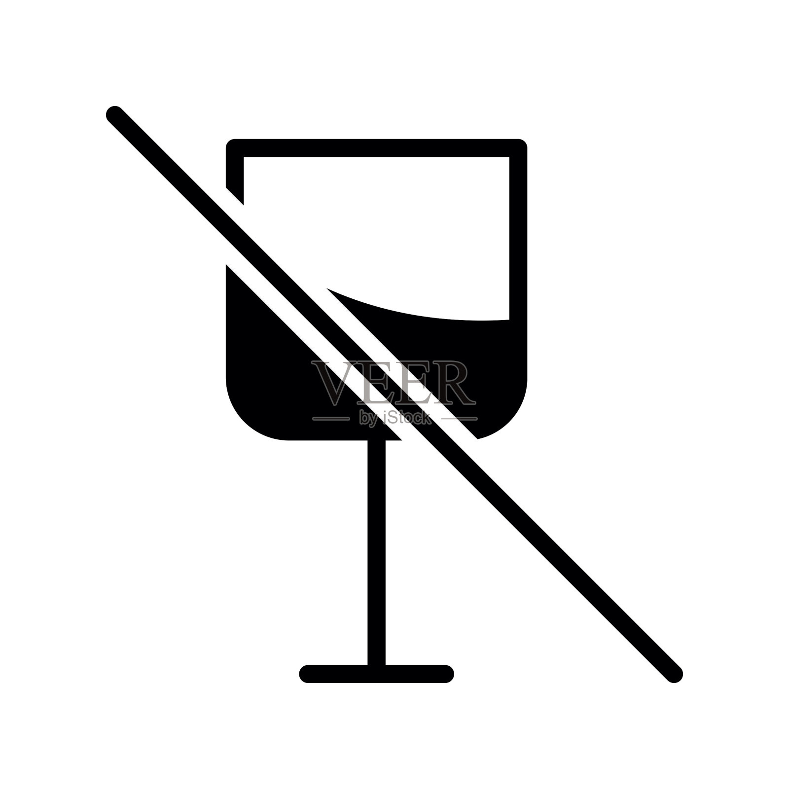 没有葡萄酒图标插画图片素材