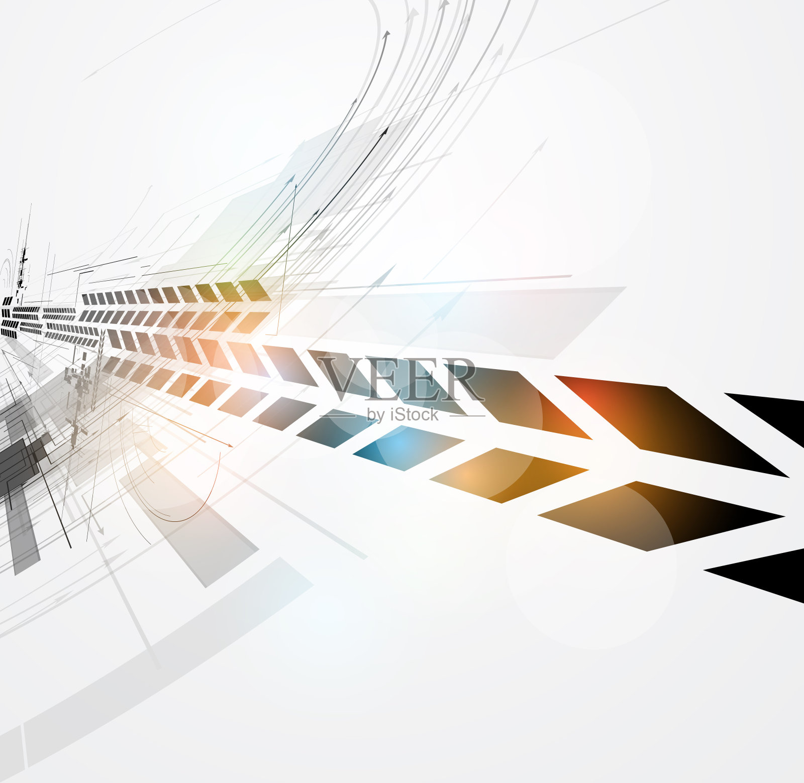 摘要电路网络高科技商业背景插画图片素材