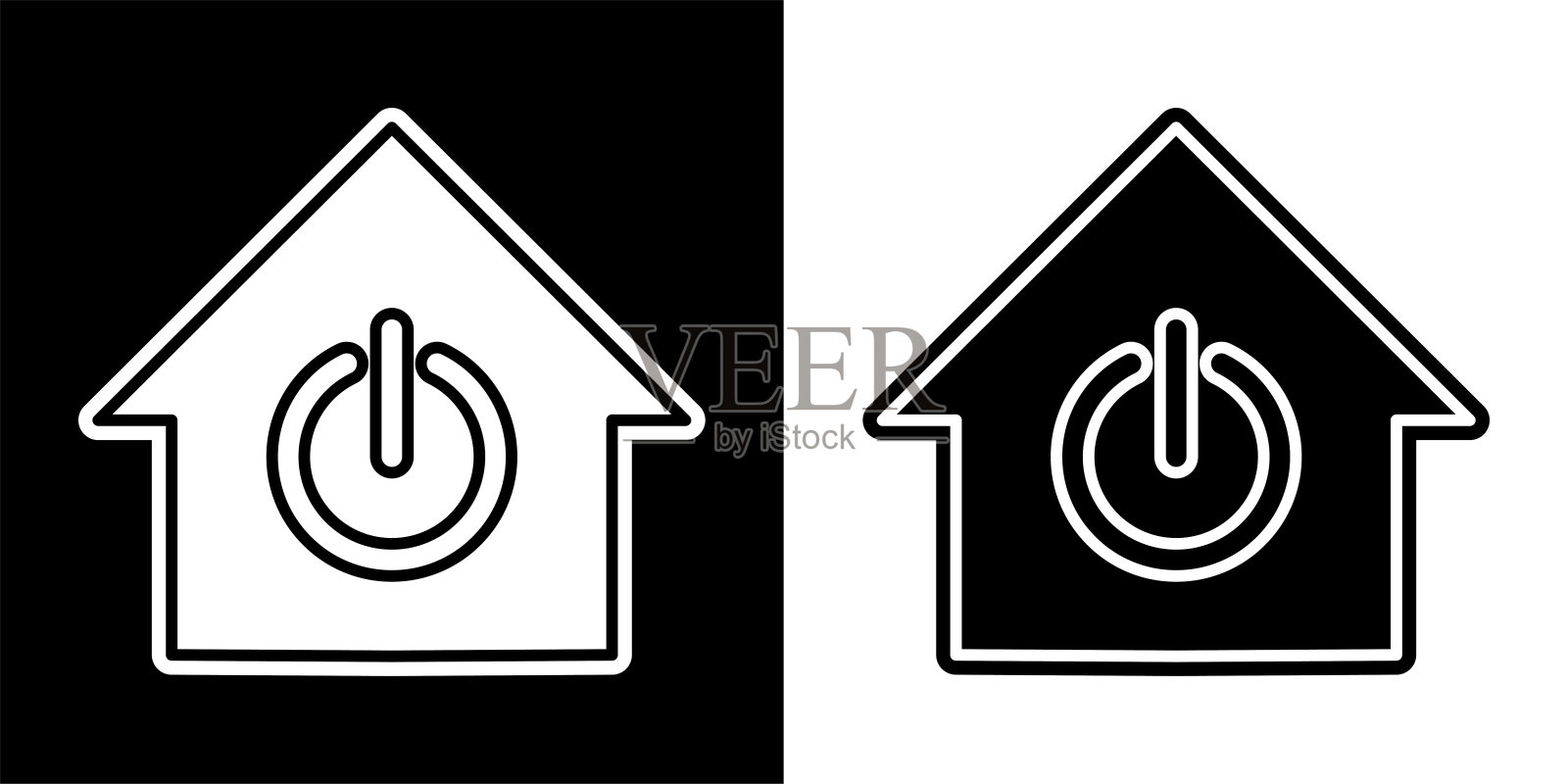 连接的家庭图标。插画图片素材