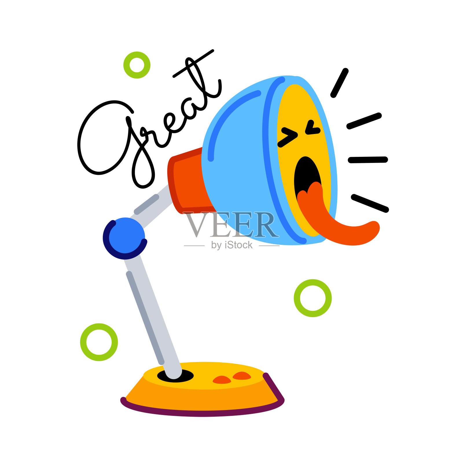 台灯插画图片素材