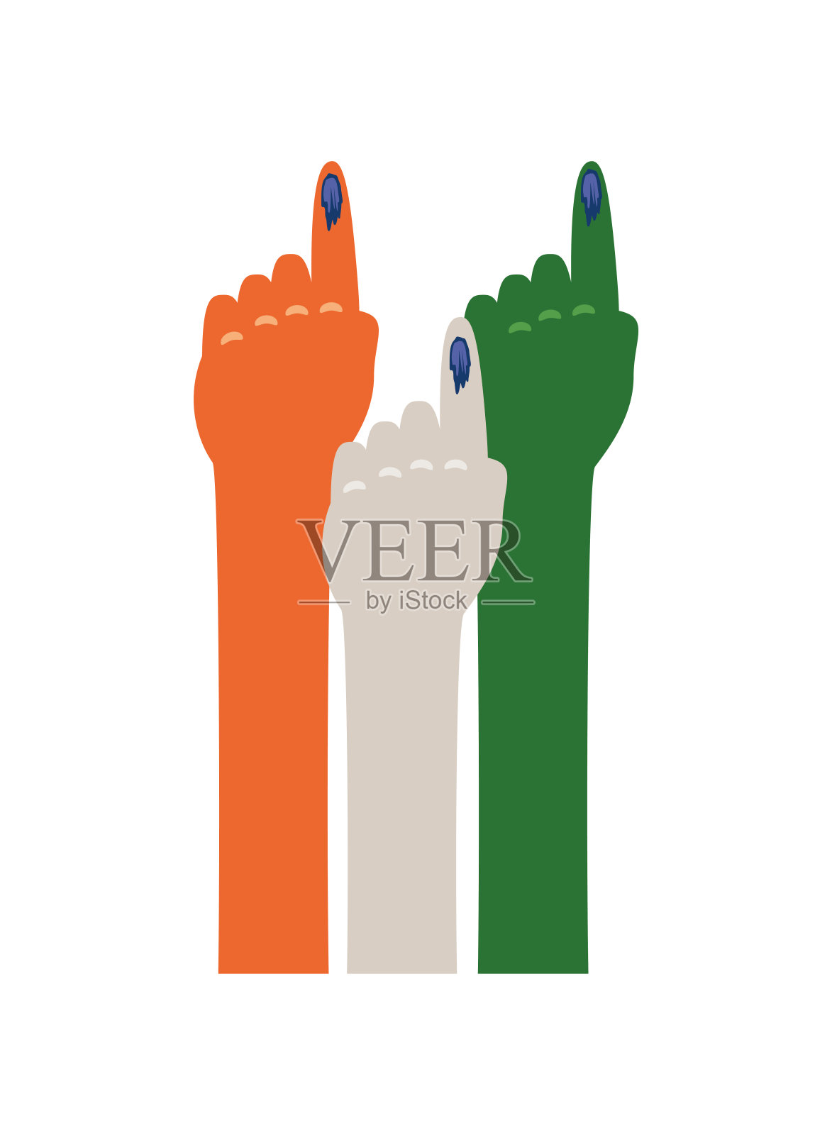 印度大选标志插画图片素材