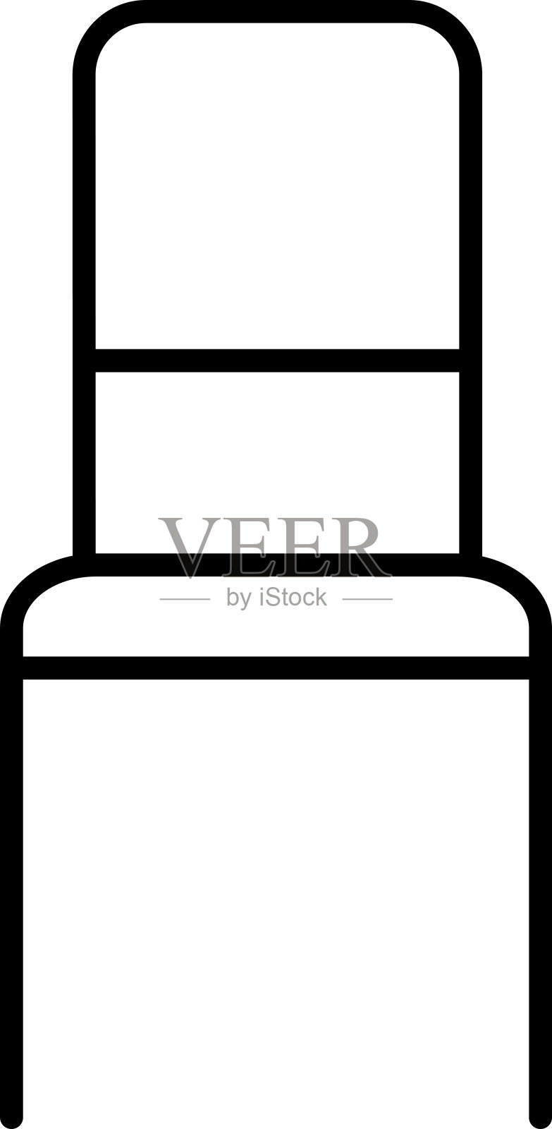 椅子轮廓矢量插图图标插画图片素材