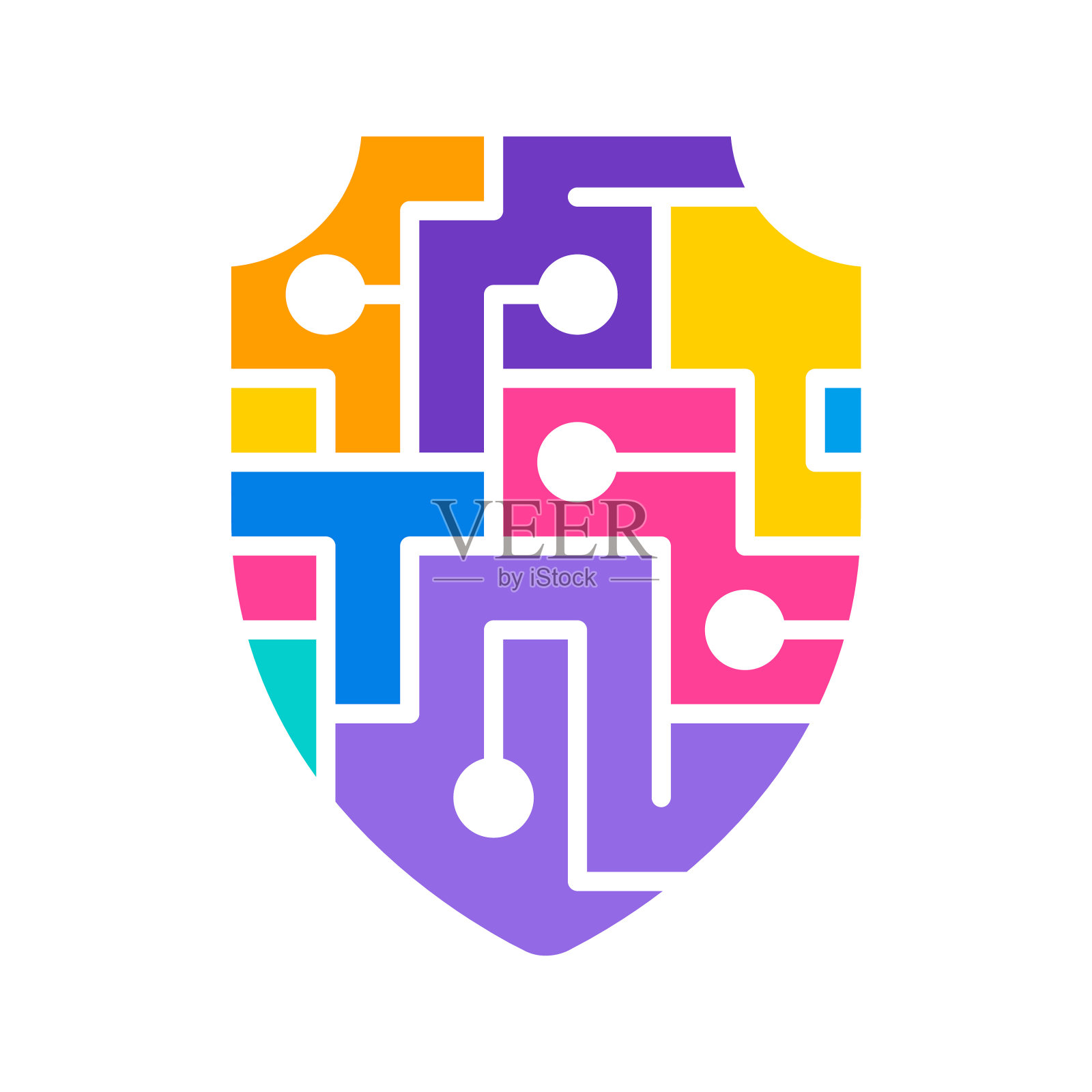 连接安全点插画图片素材