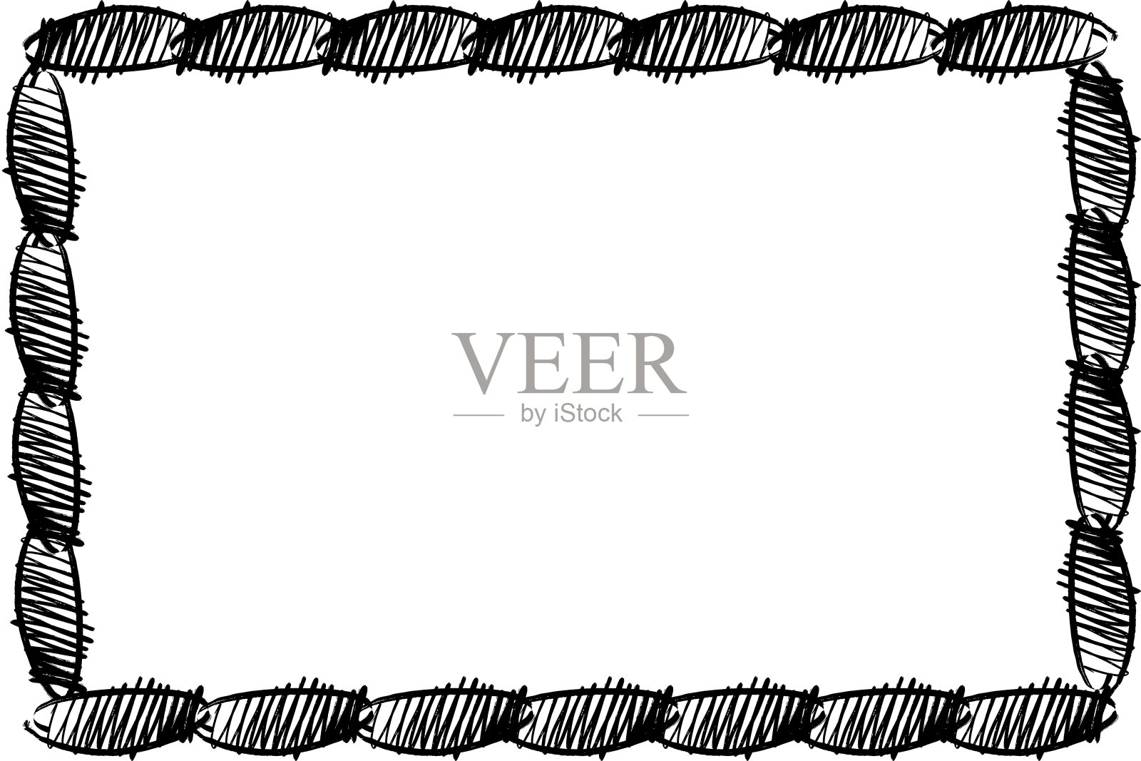 抽象矩形边框创建与线插画图片素材