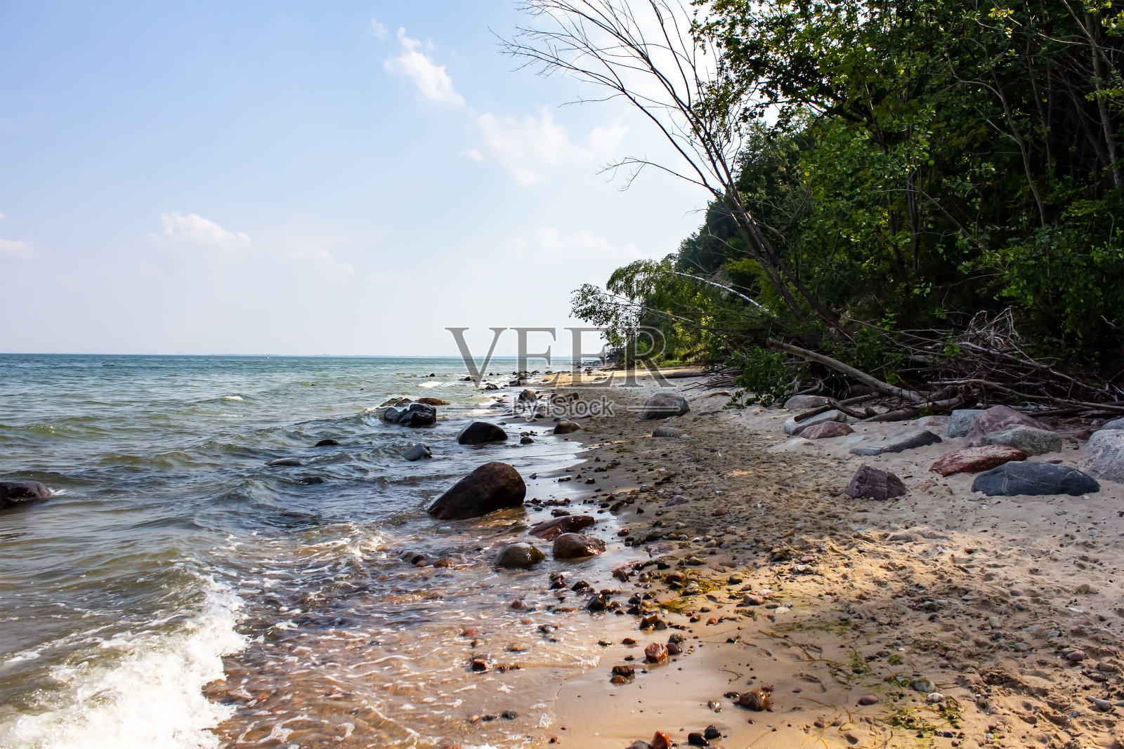 野生的海滩。照片摄影图片