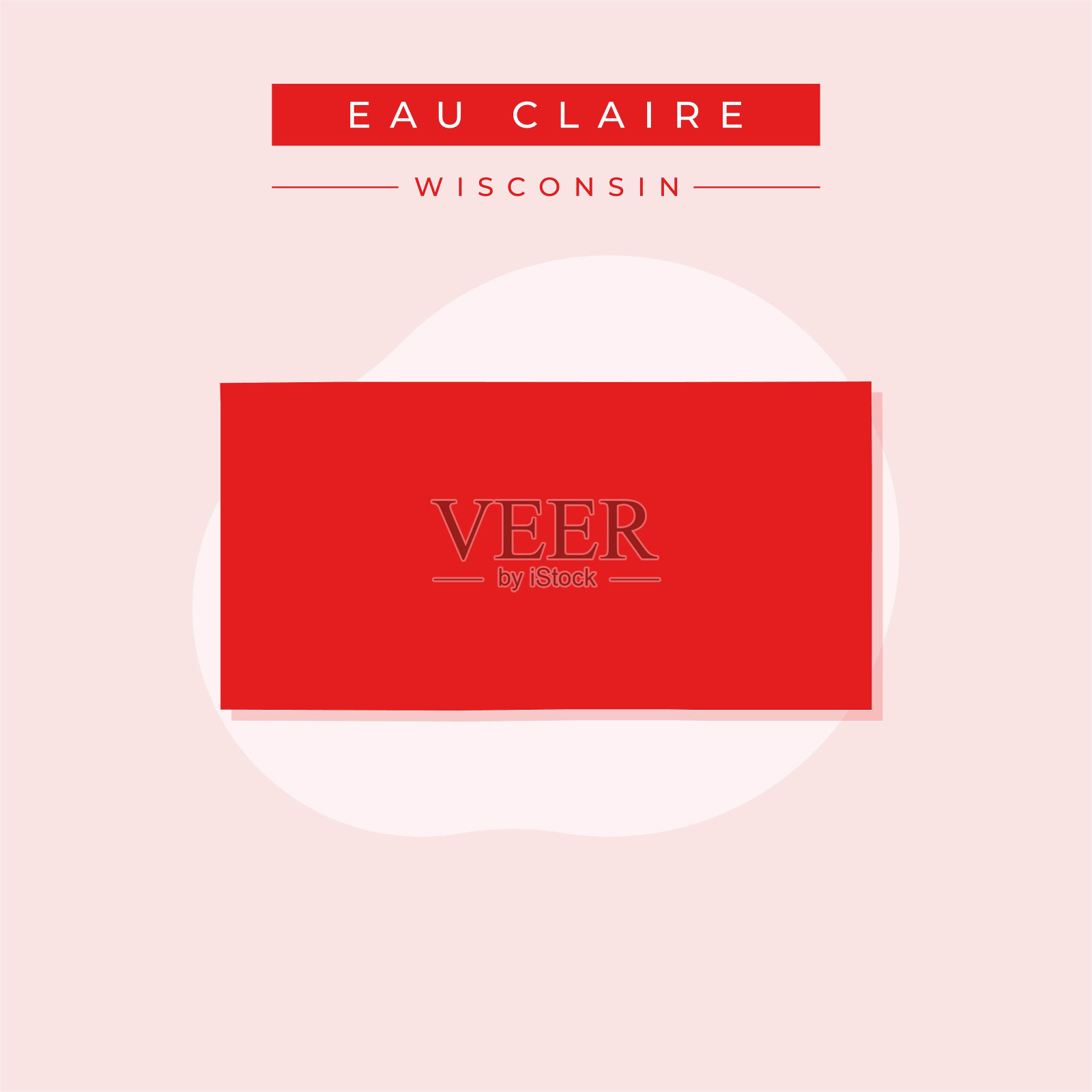 矢量插图矢量奥克莱尔地图威斯康星州插画图片素材