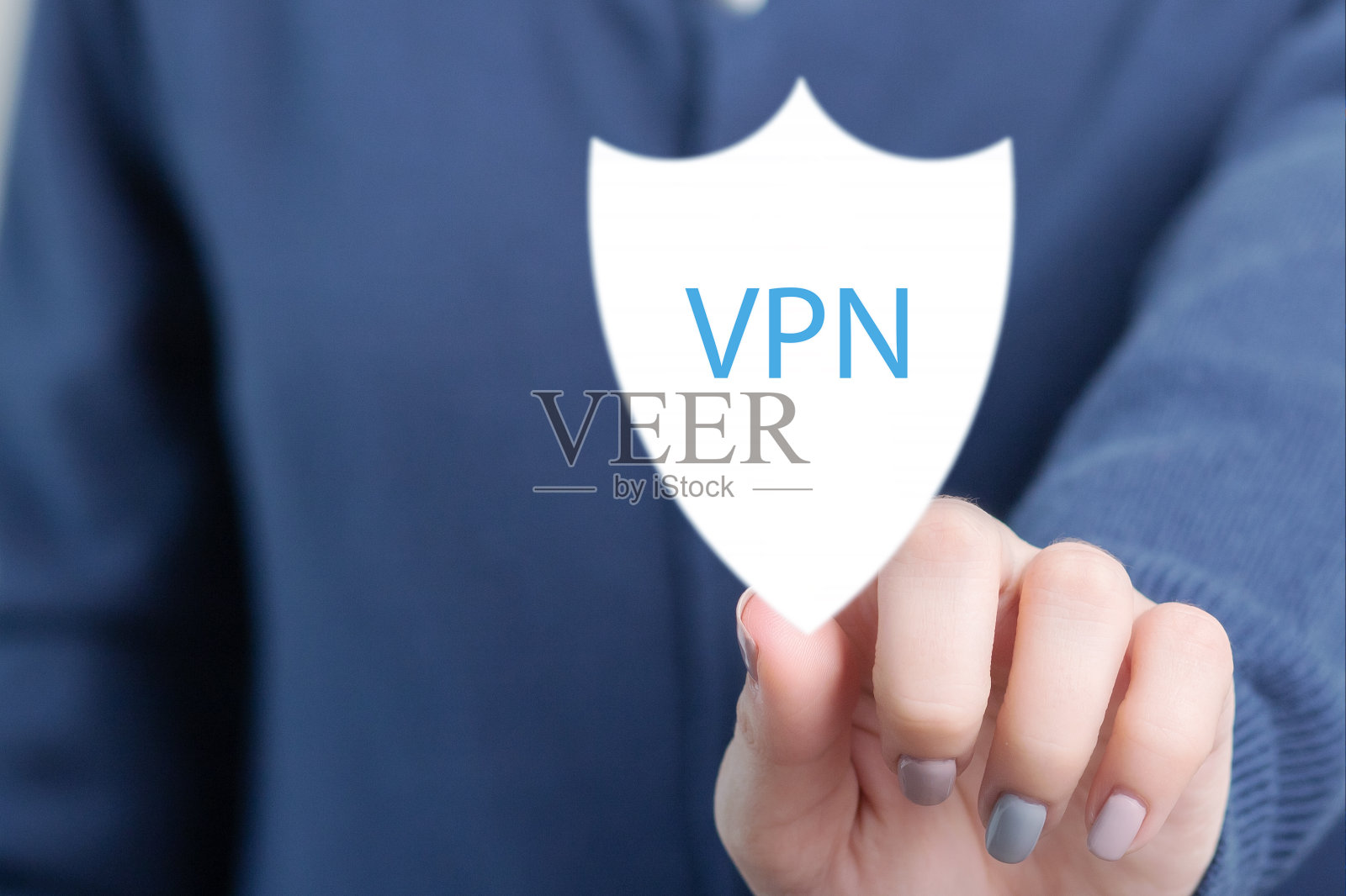 VPN，虚拟专用网概念，手开屏蔽符号，在线隐私照片摄影图片