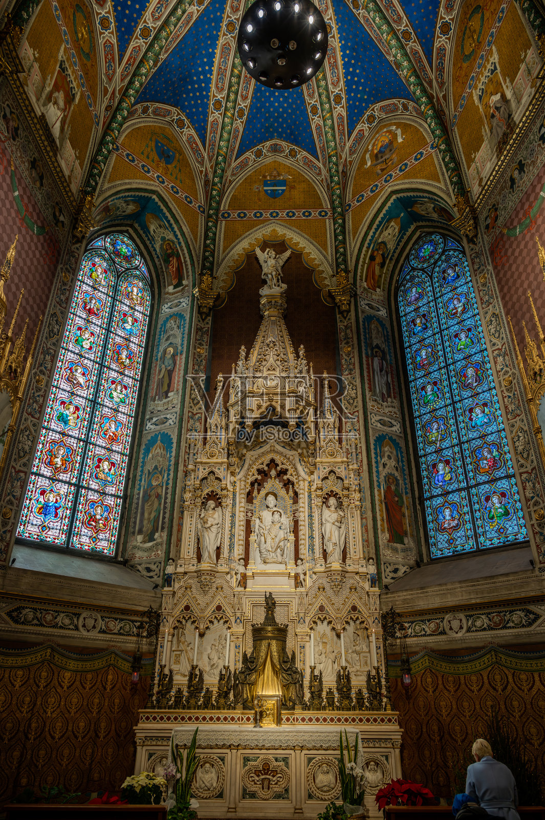 洛雷托，马尔凯，意大利。圣堂的长方形教堂照片摄影图片