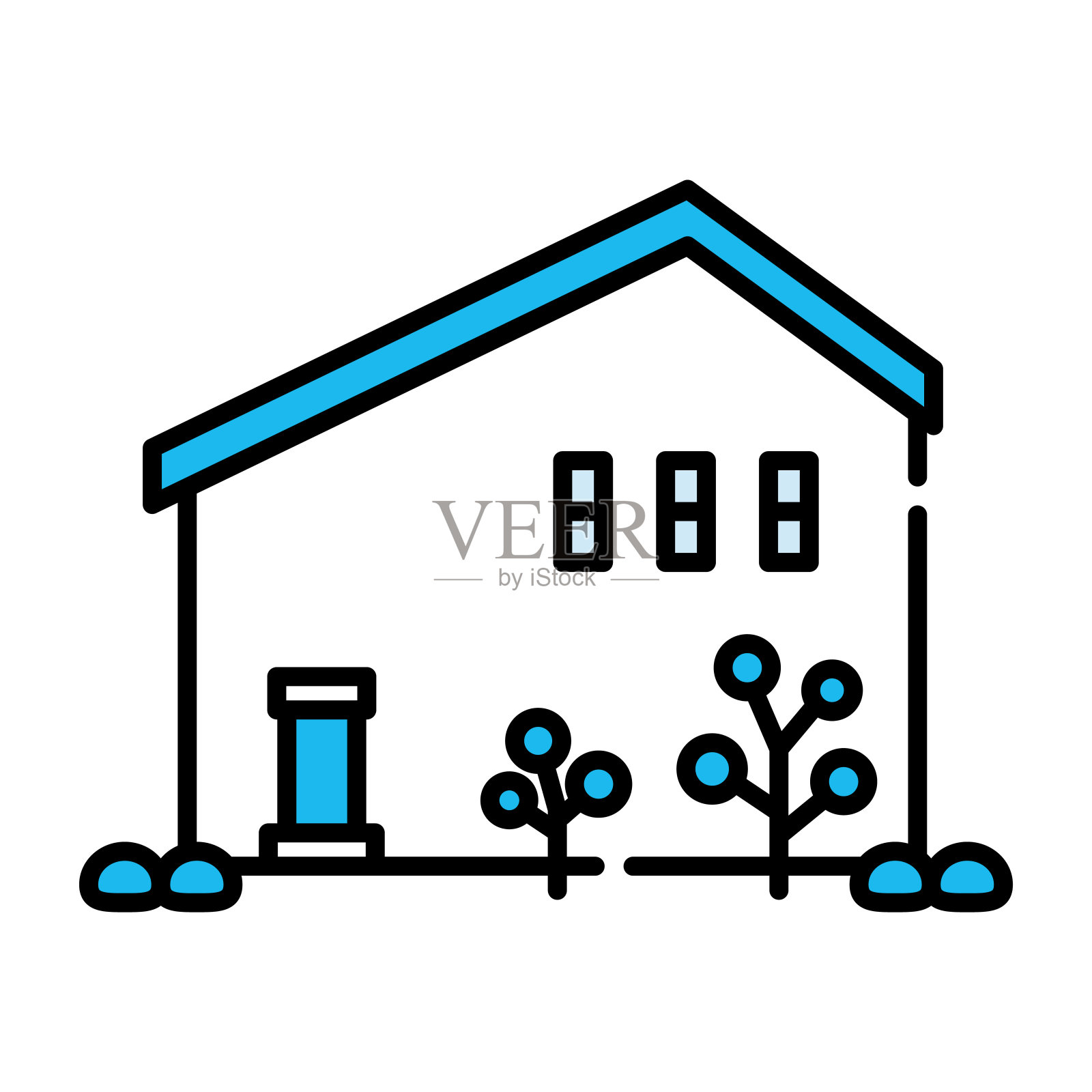 简单易用的建筑图标插画图片素材