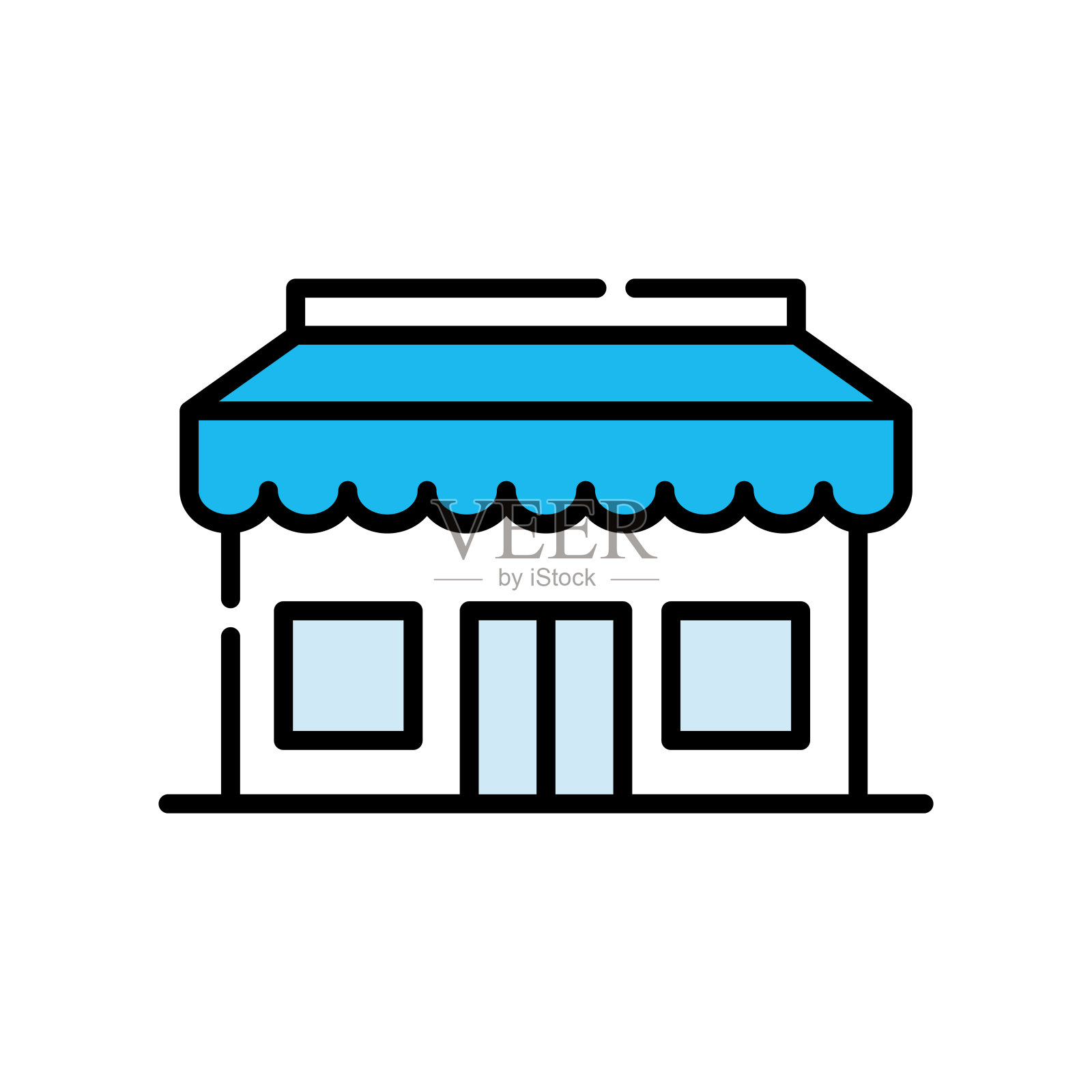 简单易用的建筑图标插画图片素材