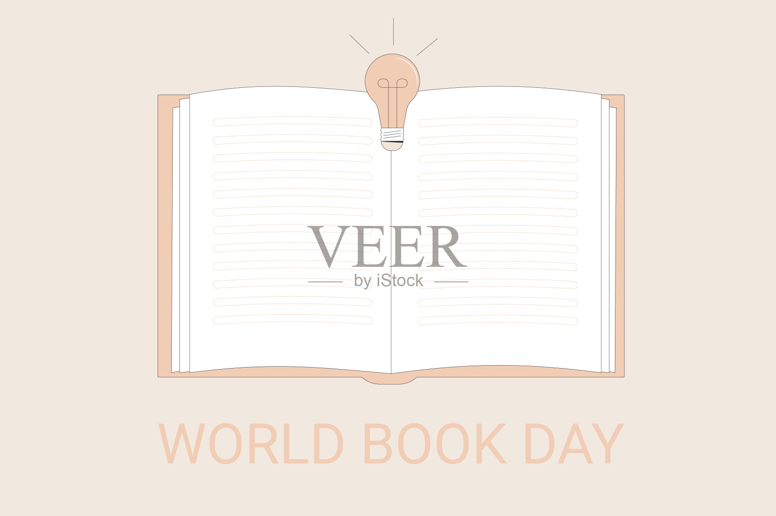 世界图书和版权日横幅模板。读书爱好者的想法。书店有售。学习和教育假期。矢量平面插图插画图片素材