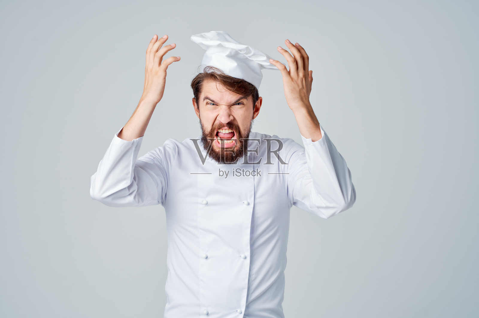 男厨师餐厅服务专业背景浅照片摄影图片