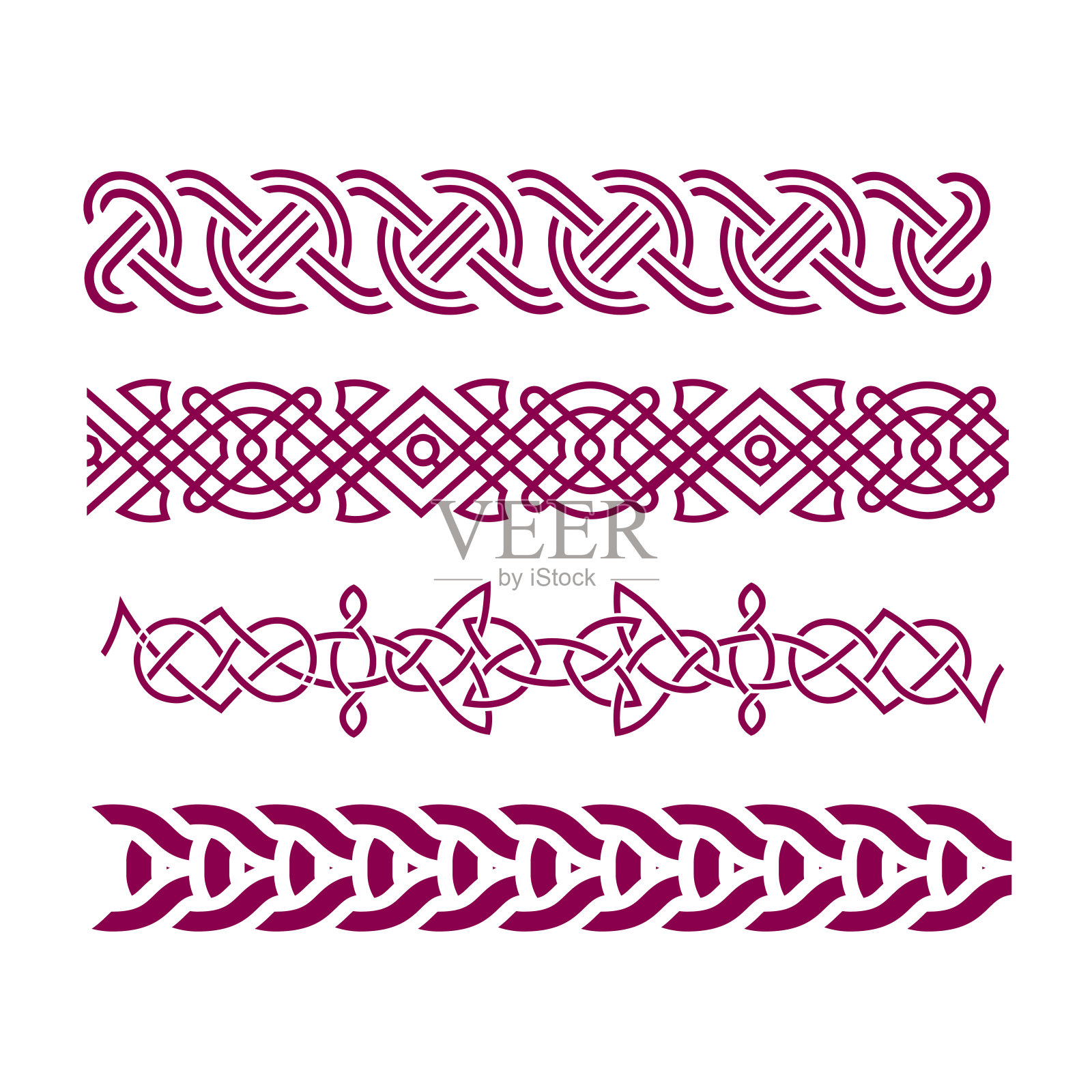 一套斯堪的纳维亚装饰元素插画图片素材