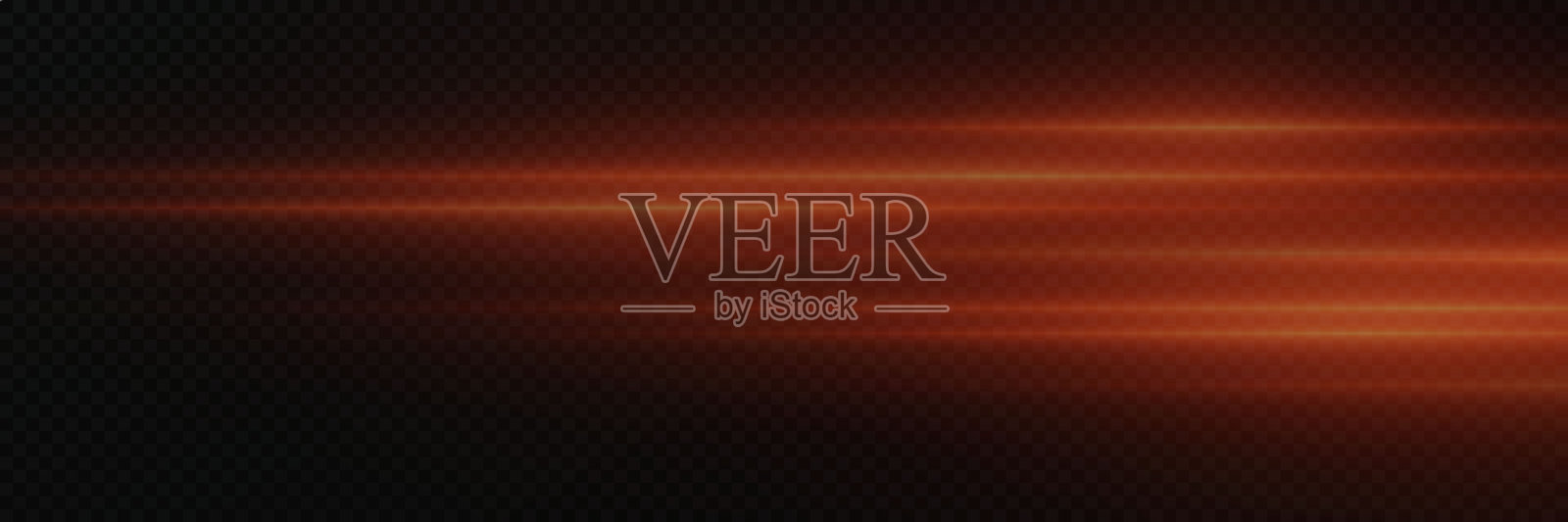 霓虹灯水平耀斑和光。灯线。插画图片素材