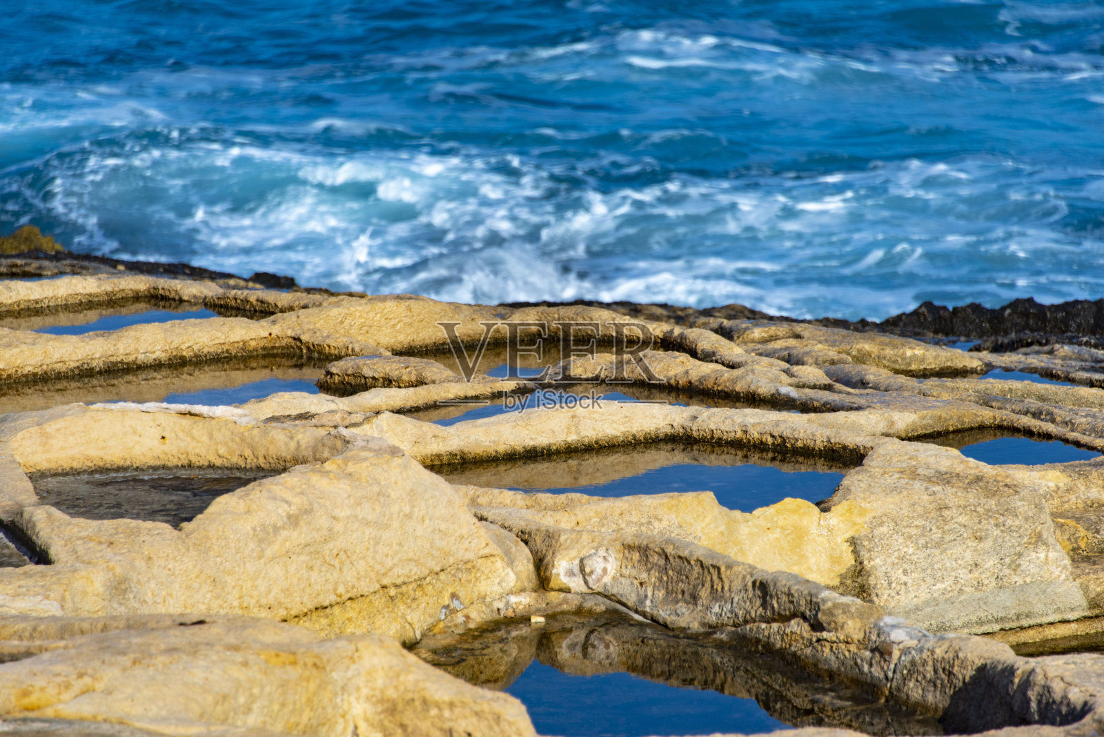 达曼尼盐田照片摄影图片