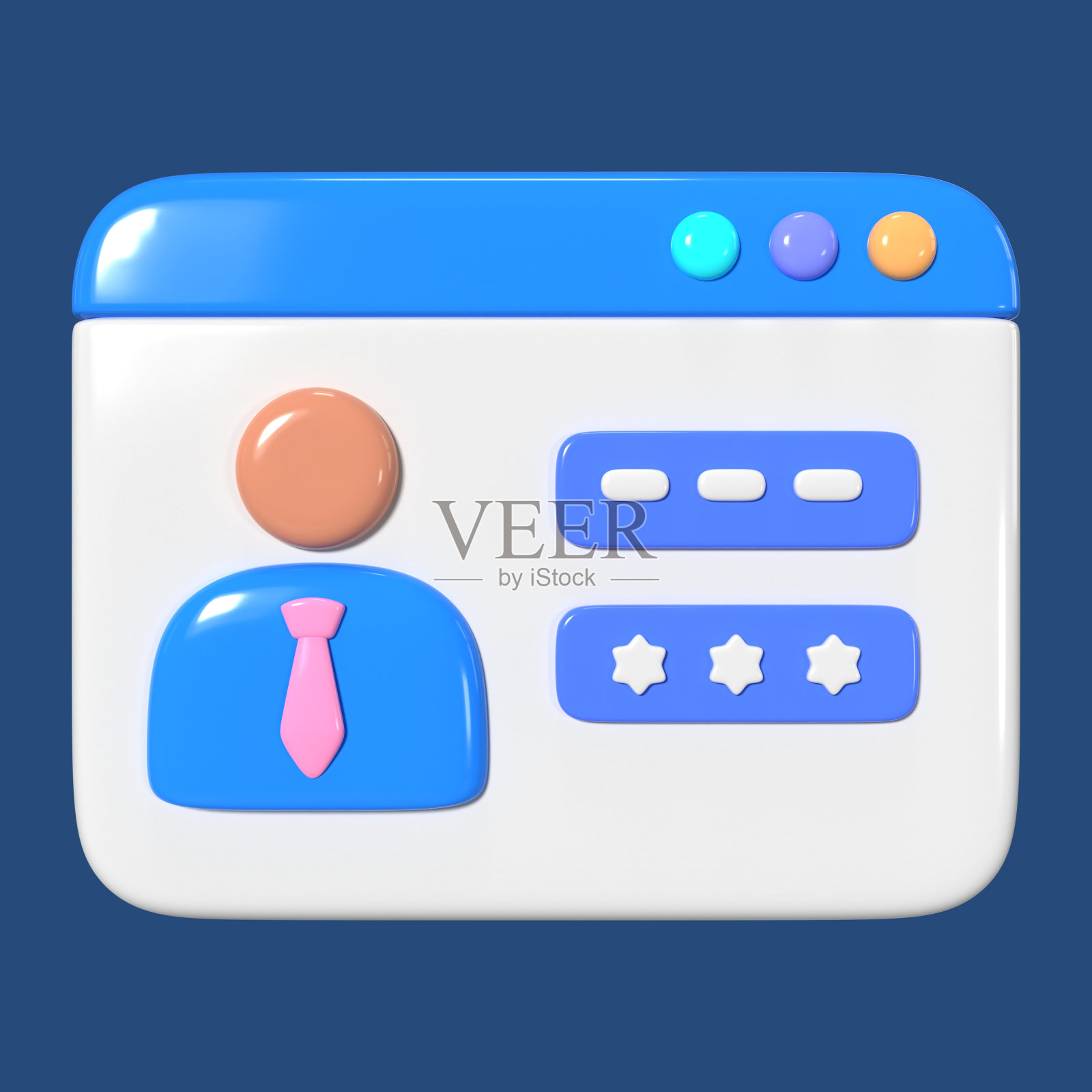 账户3D插图图标照片摄影图片