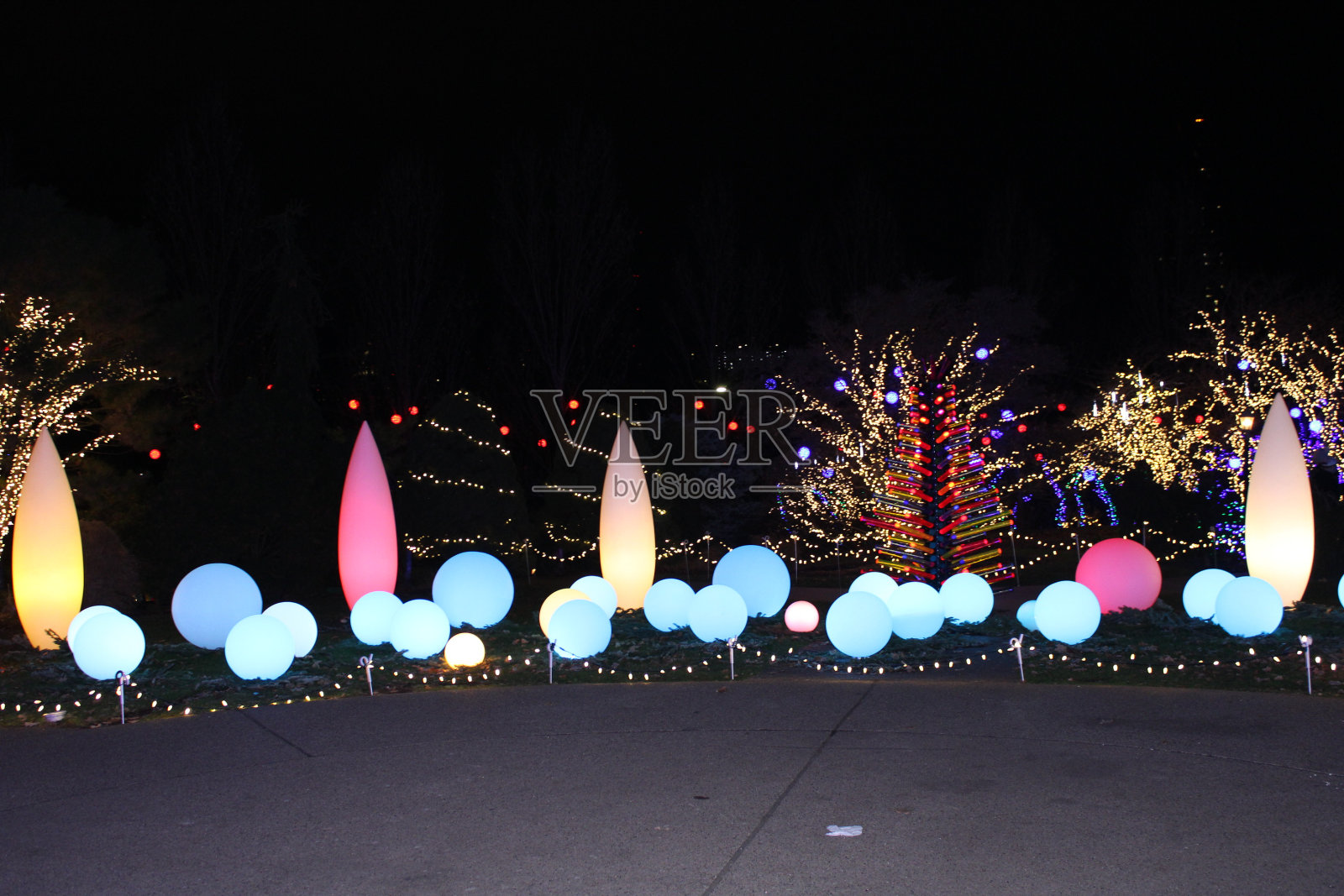 圣诞灯照片摄影图片