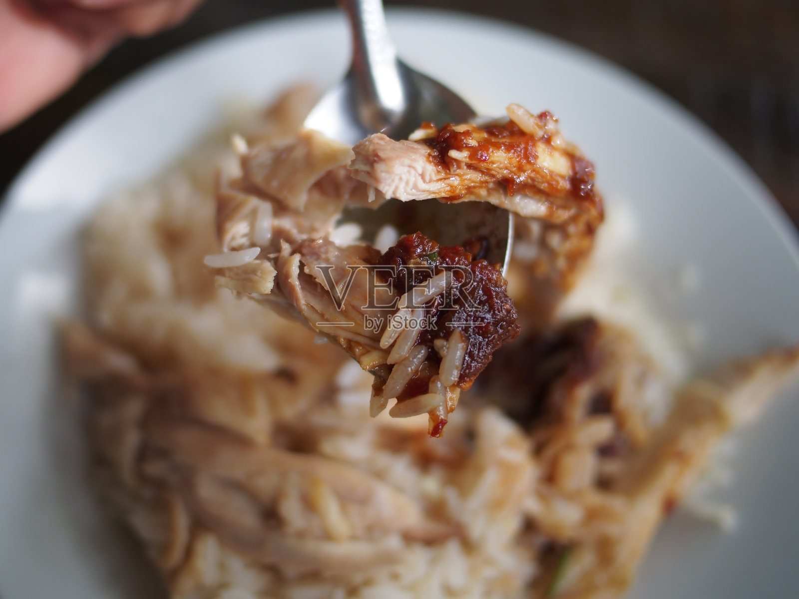 泰式鸡肉饭照片摄影图片