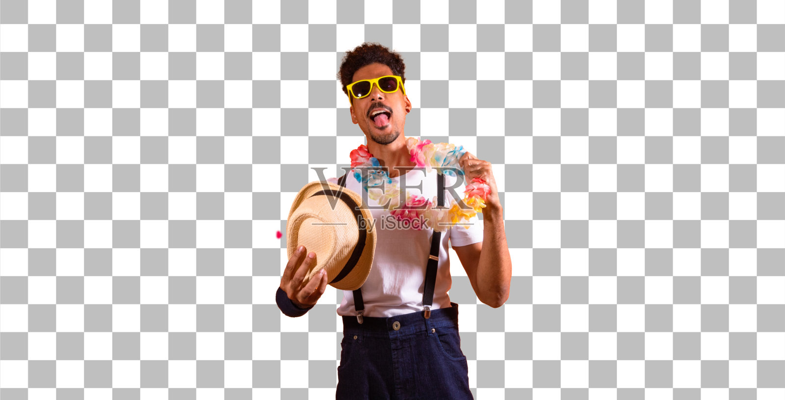 狂欢节-华丽的黑人与巴西狂欢节服装照片摄影图片