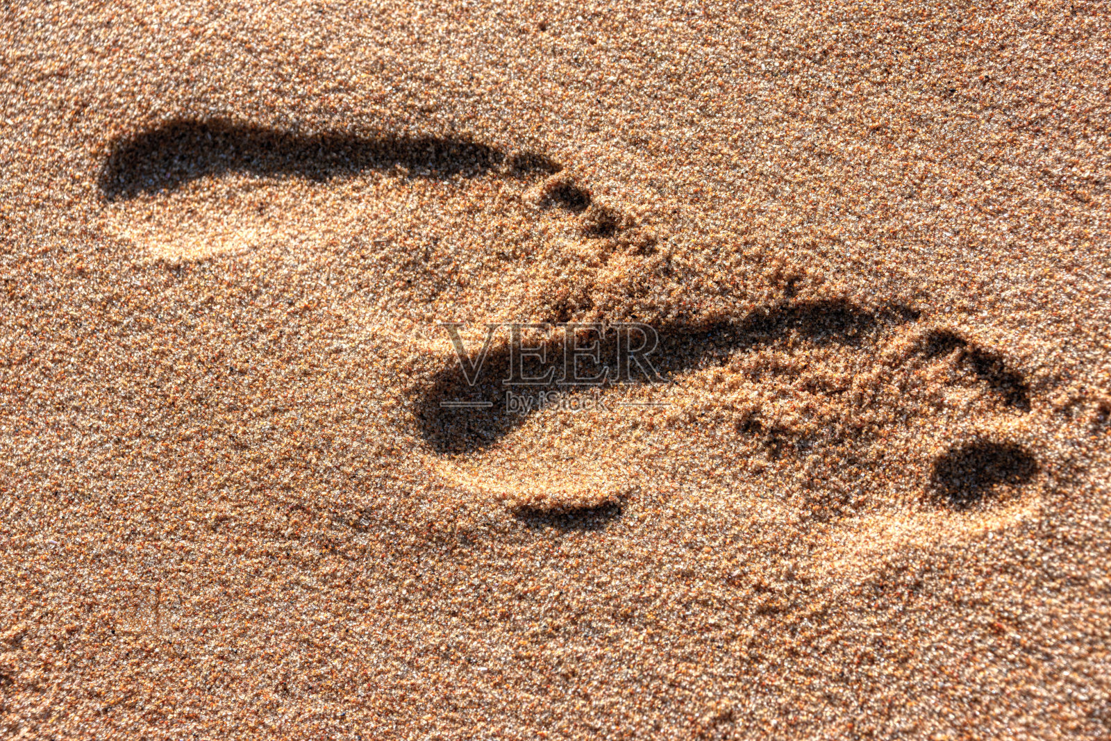 沙滩上的脚印，在沙滩上，在巴利托湾，德班照片摄影图片