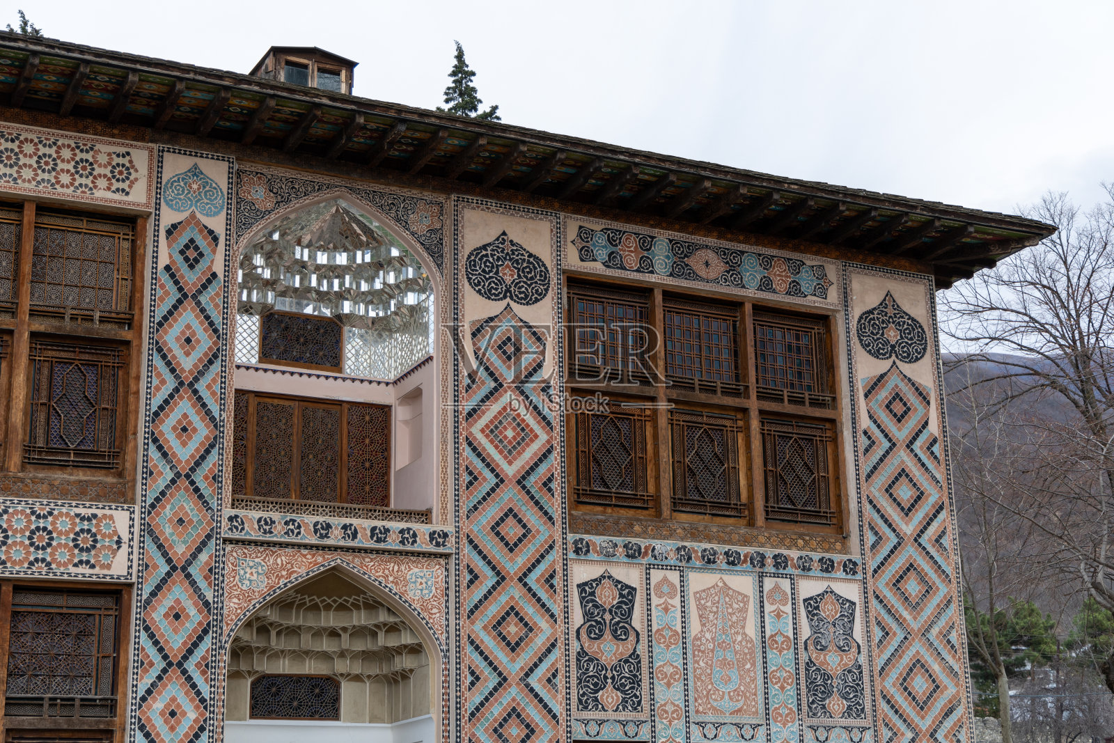 Shaki khan的宫殿照片摄影图片