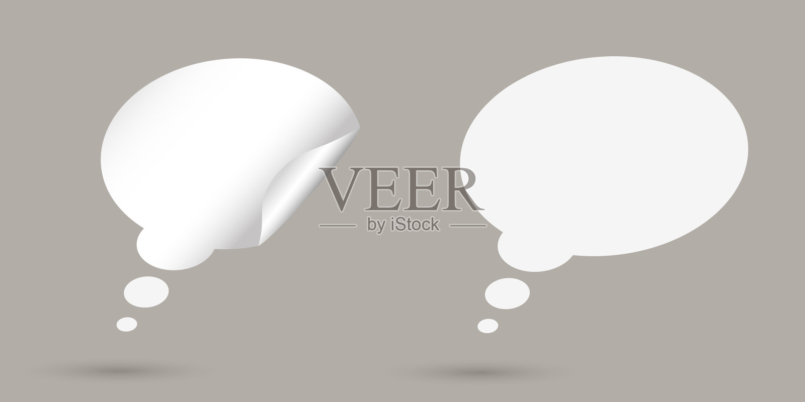 矢量纸泡沫演讲模型上透明的背景。简单的编辑。插画图片素材