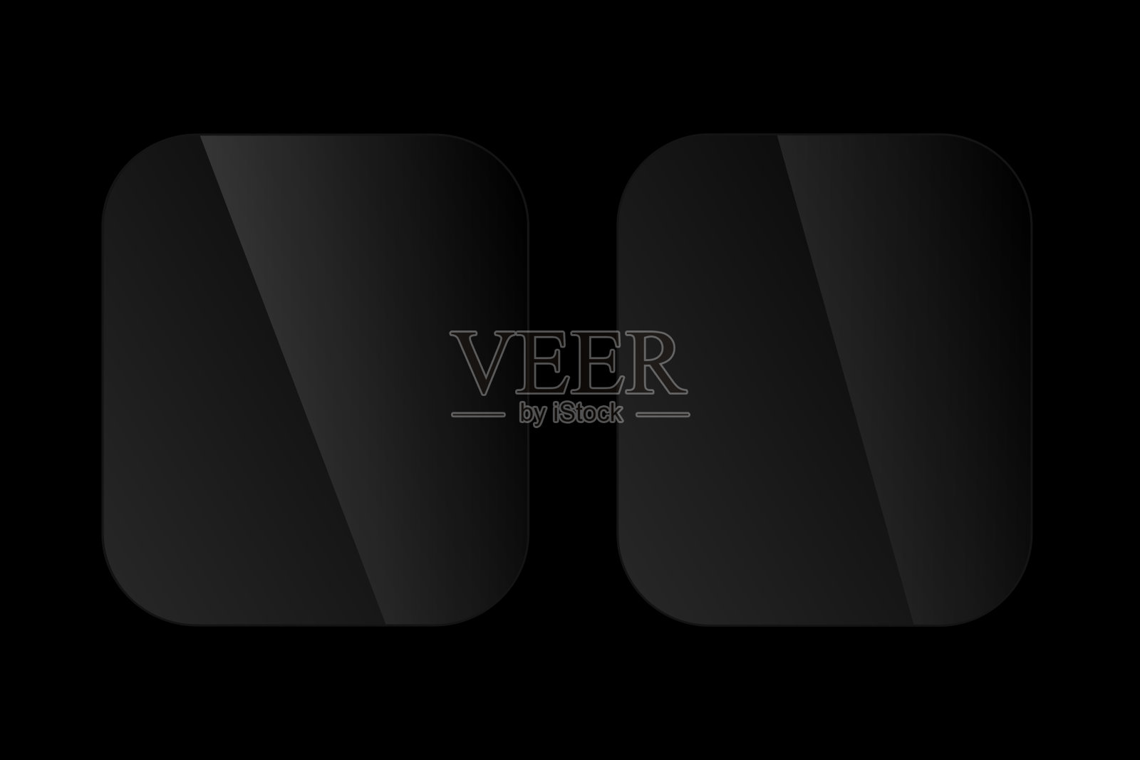 玻璃板设置在透明背景上。逼真的透明玻璃窗在矩形框架。插画图片素材