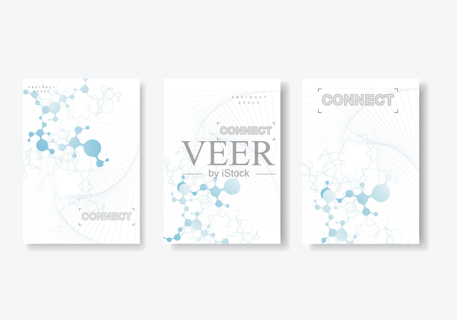 现代抽象图标与蓝色网络技术。数字科学技术概念。业务技术理念。商业网络概念。数字通信。抽象矢量背景插画图片素材