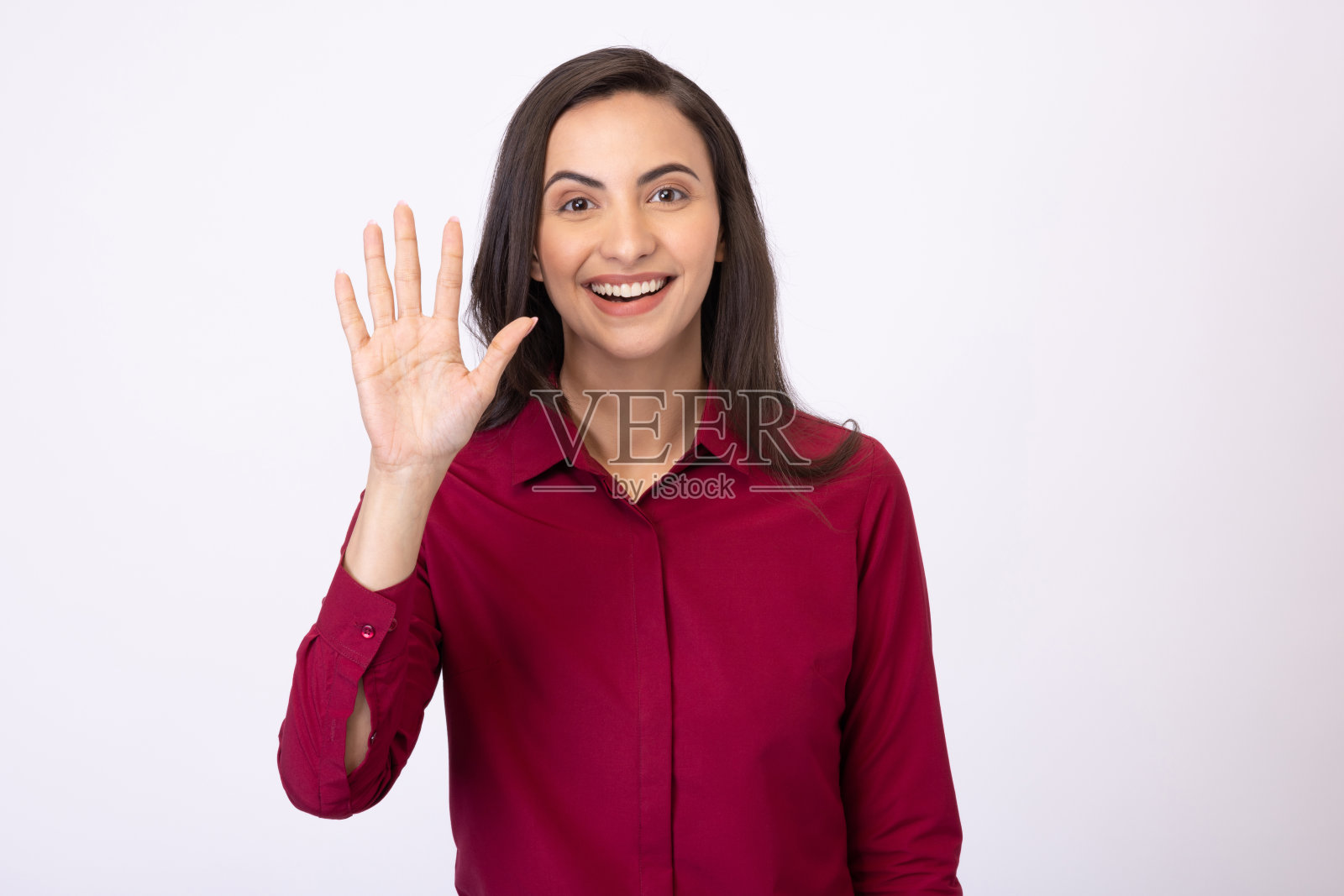 有吸引力的漂亮的商务女士的照片在正装孤立的白色背景股票照片照片摄影图片