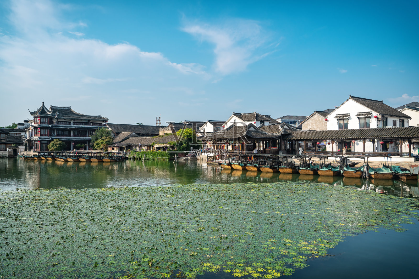 江南水乡锦溪古镇街景照片摄影图片