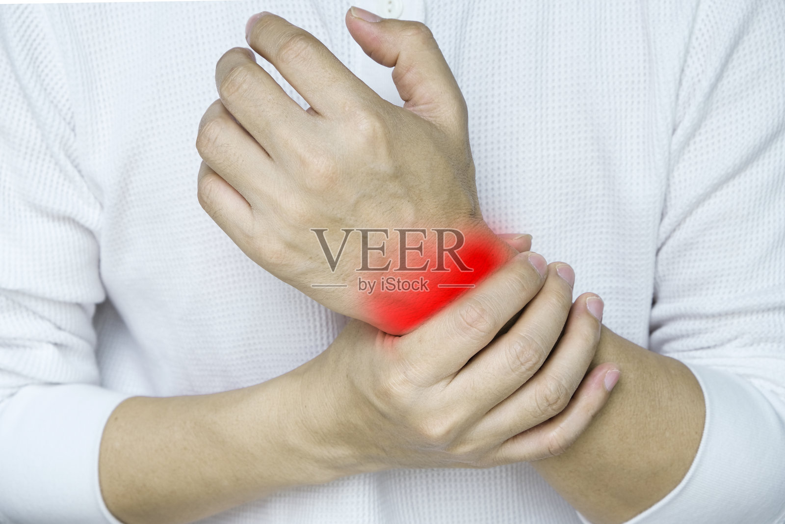 电脑使用者的手指有疼痛和损伤。摘自《症候群:健康与物理概念》照片摄影图片