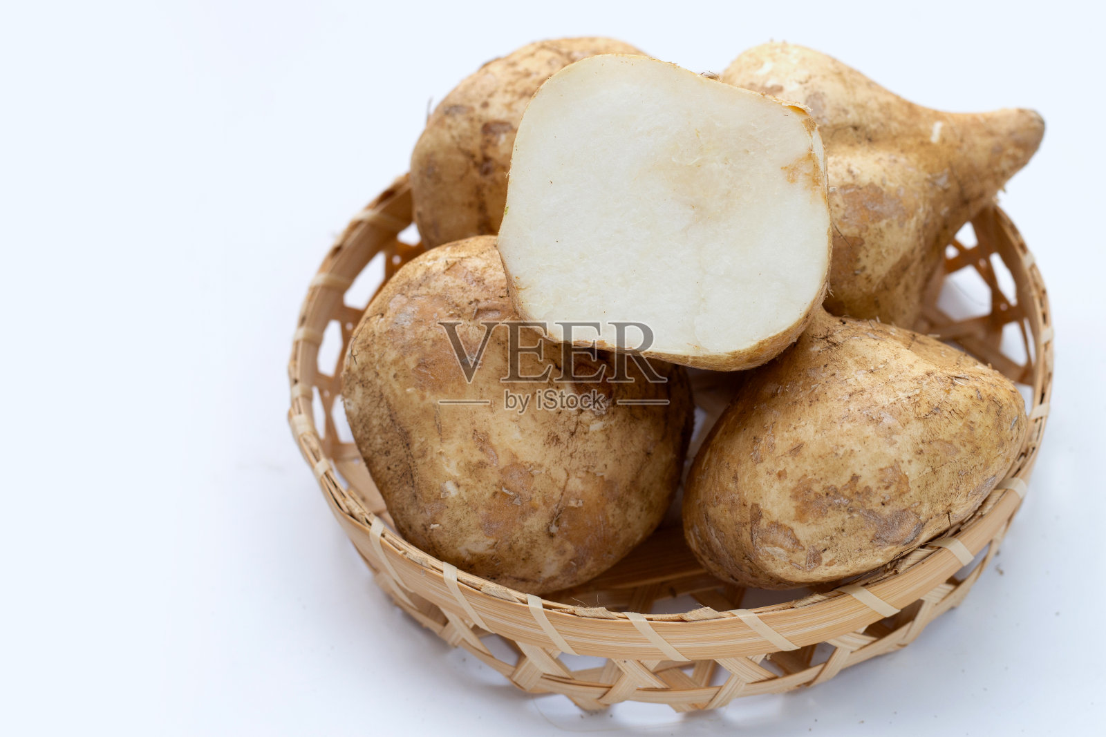 墨西哥萝卜或豆薯或山药豆照片摄影图片