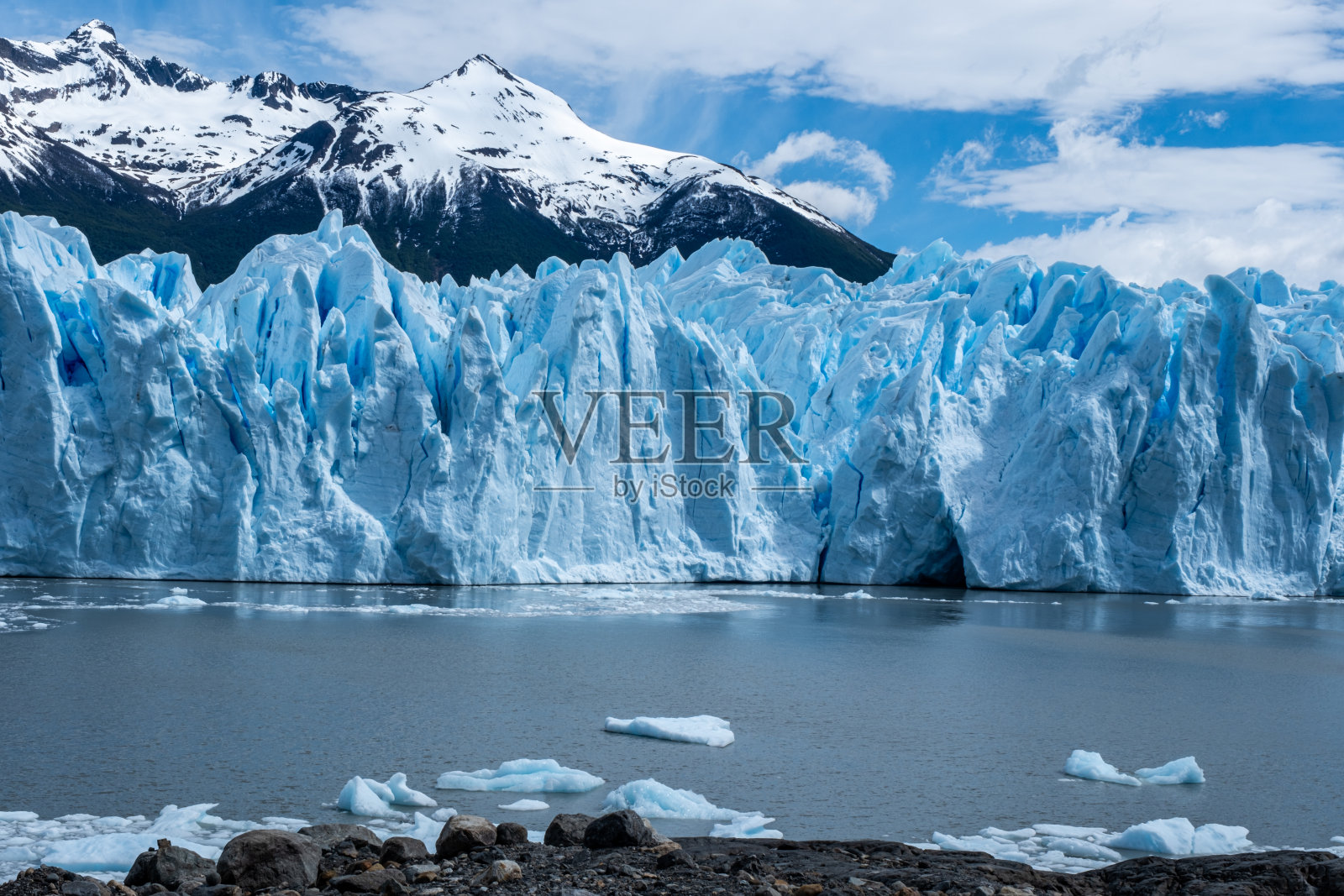 莫雷诺冰川。埃尔卡拉法特洛斯冰川国家公园的美丽风景。照片摄影图片